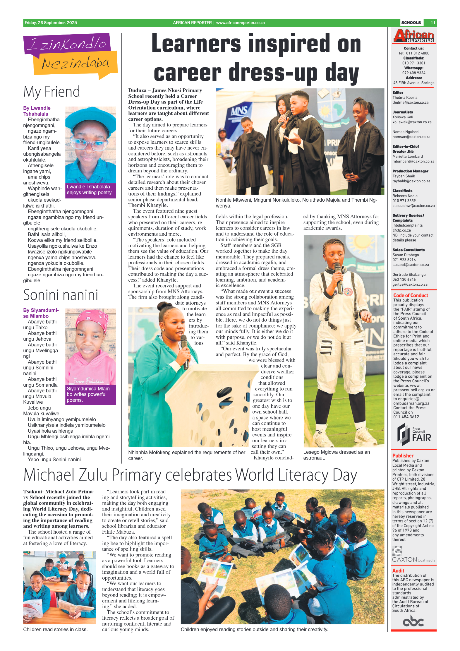 African Reporter 26 September 2025 page 11