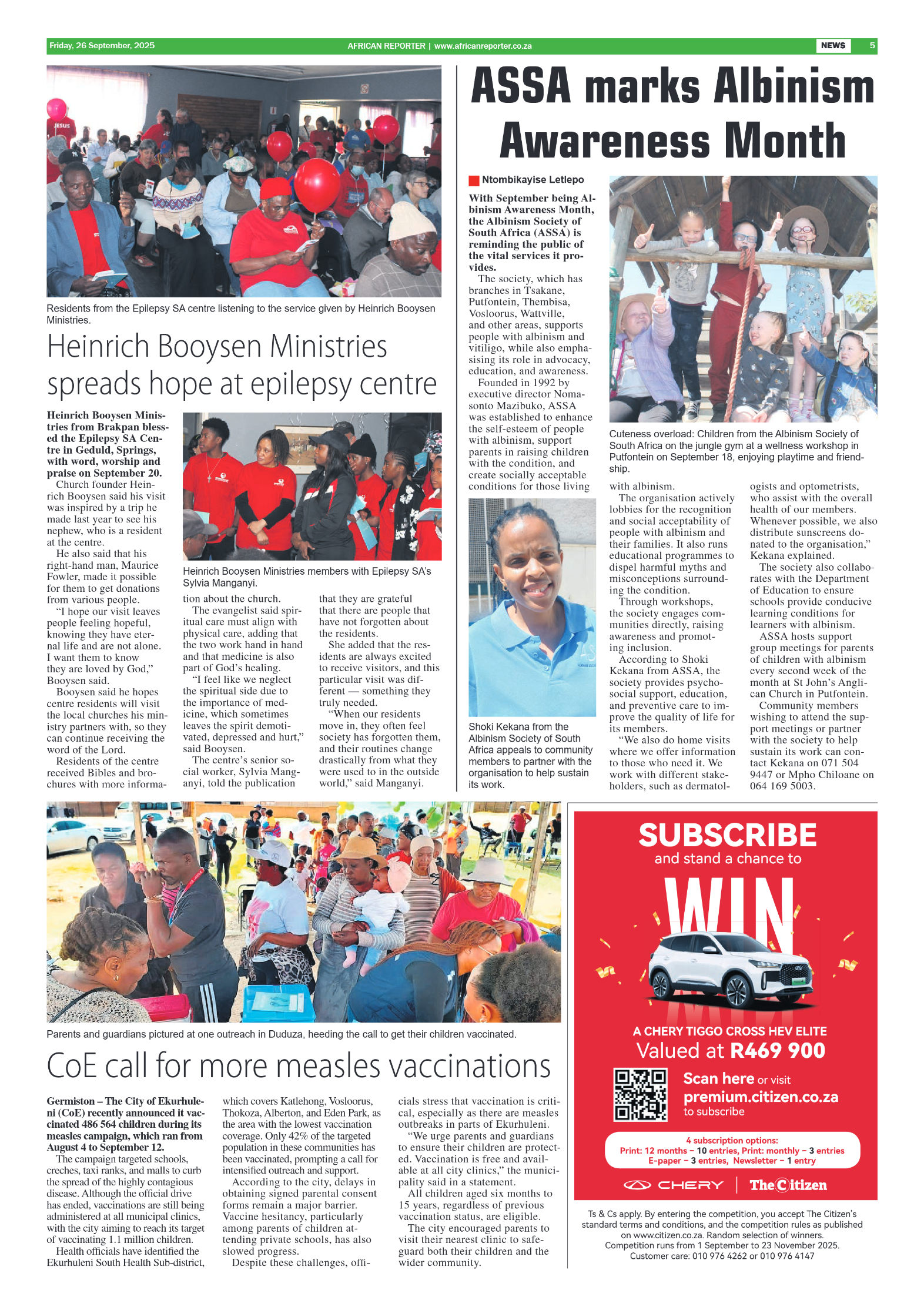 African Reporter 26 September 2025 page 5