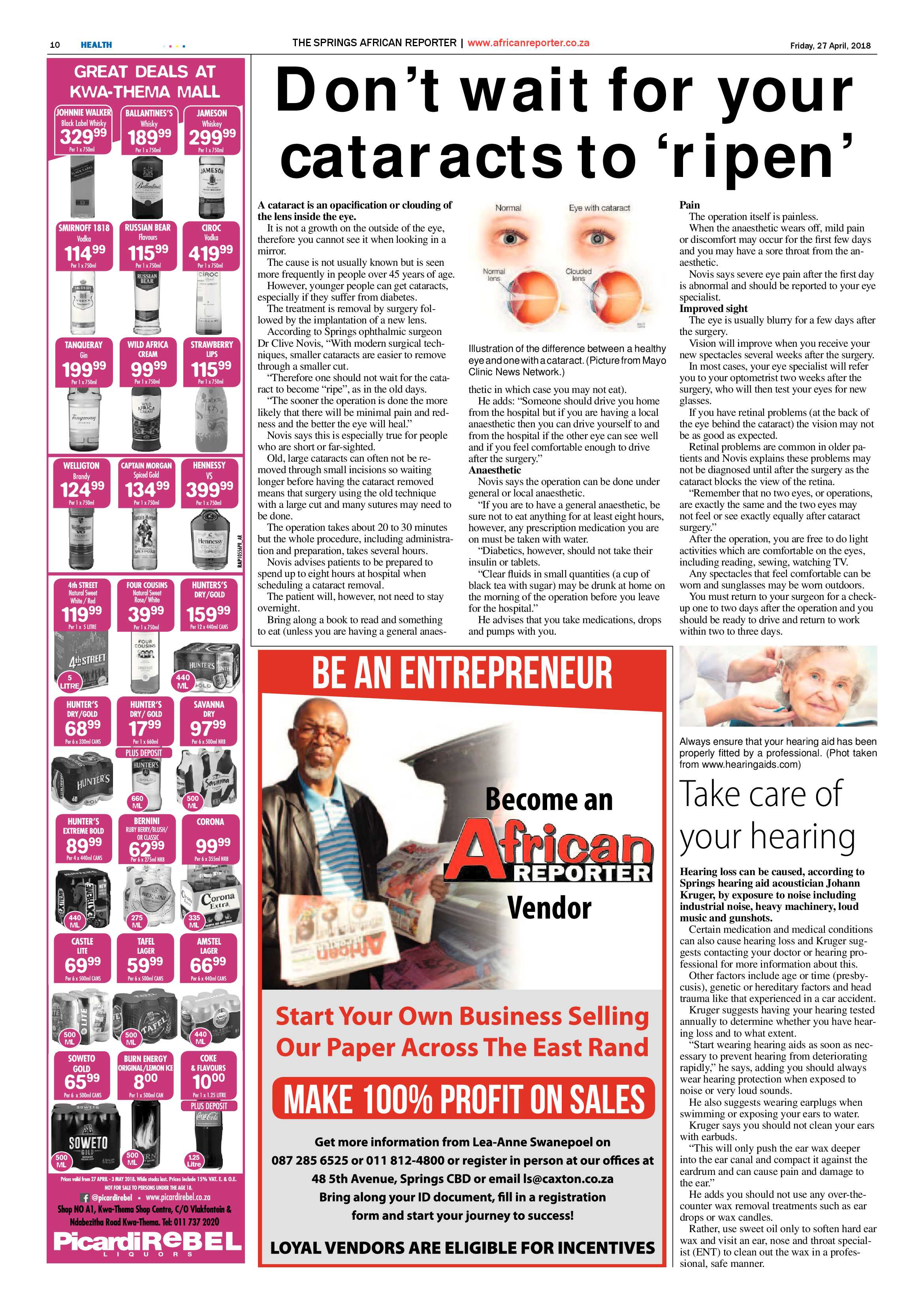 African Reporter 27 April 2018 page 10