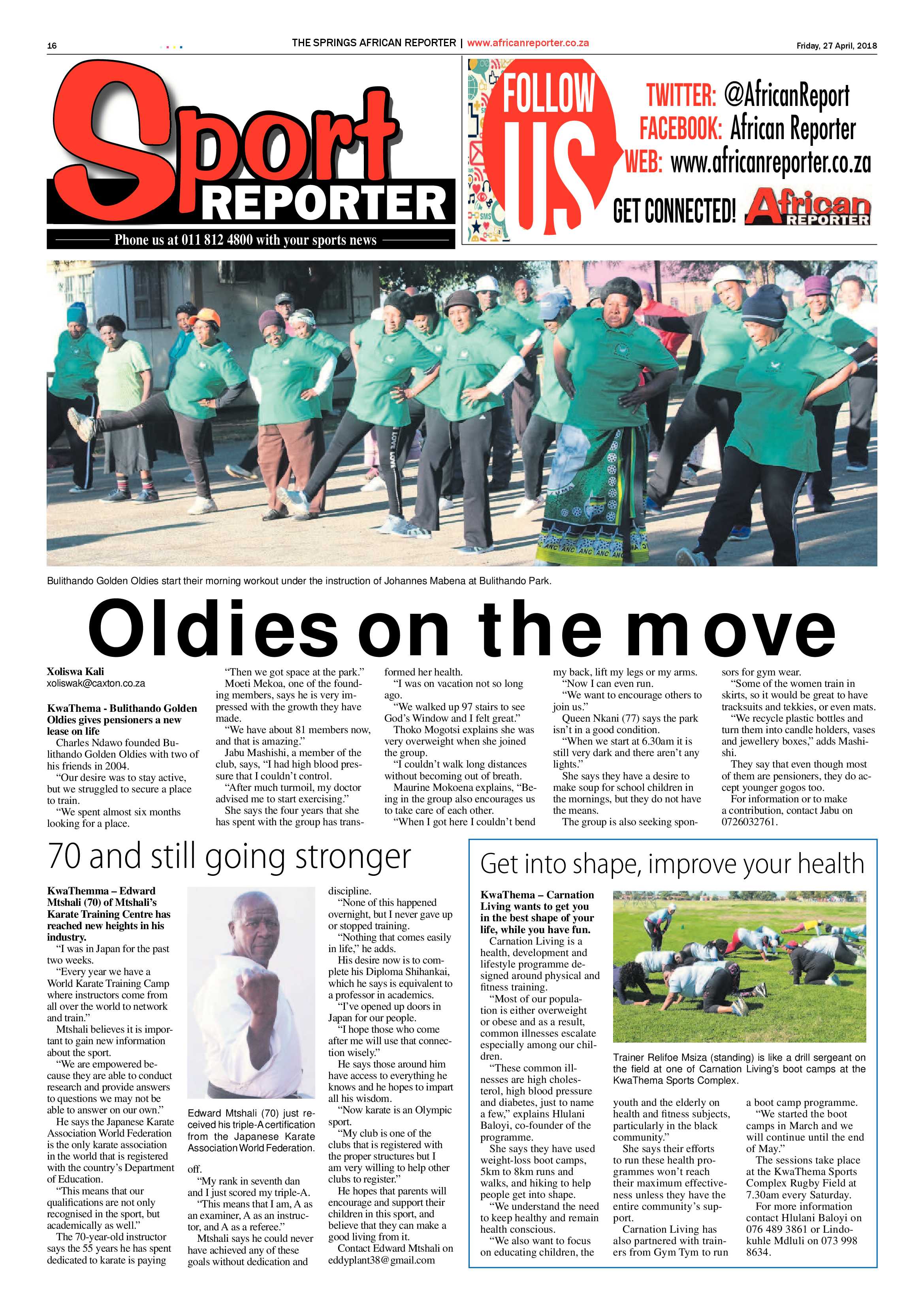 African Reporter 27 April 2018 page 16