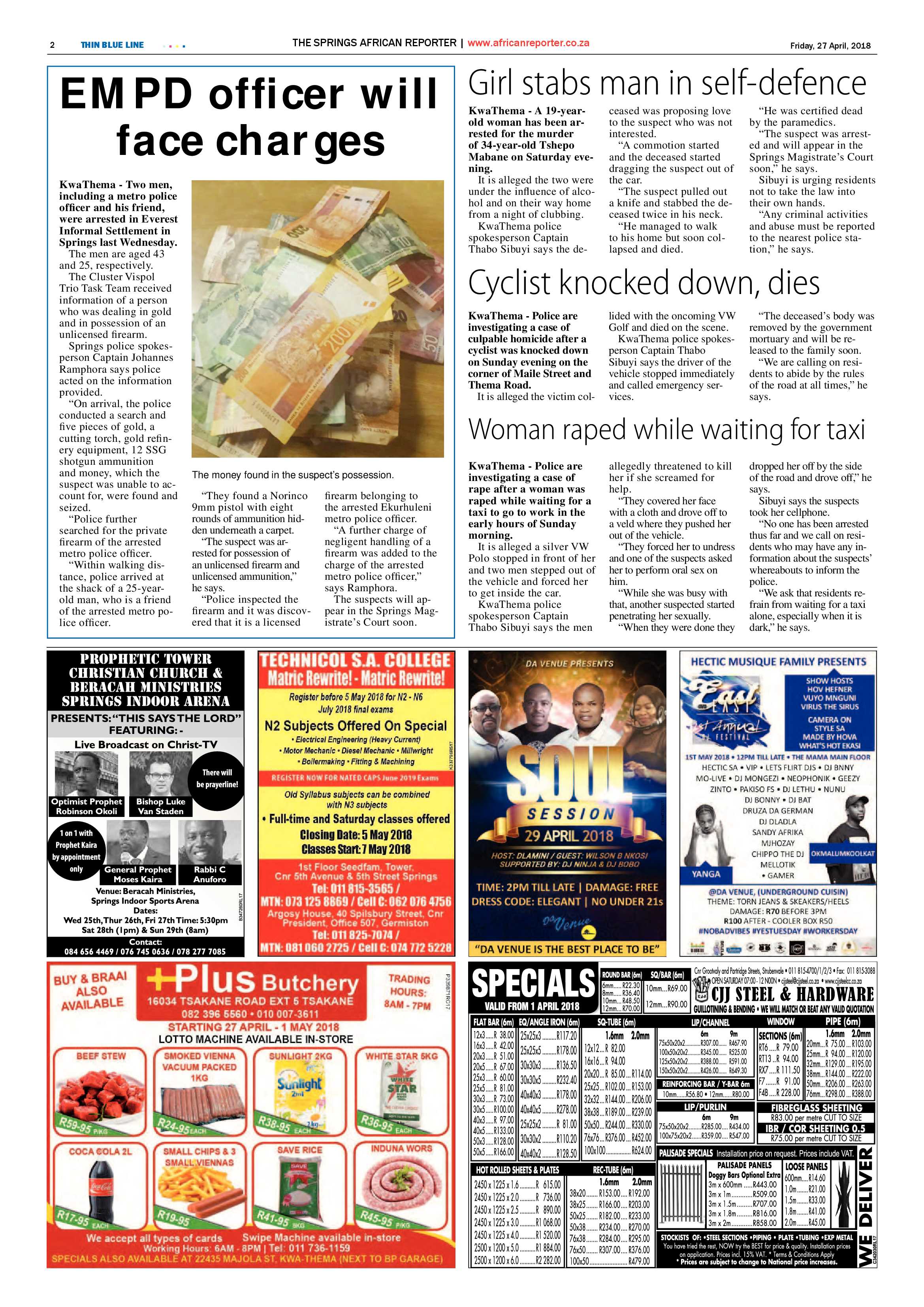 African Reporter 27 April 2018 page 2