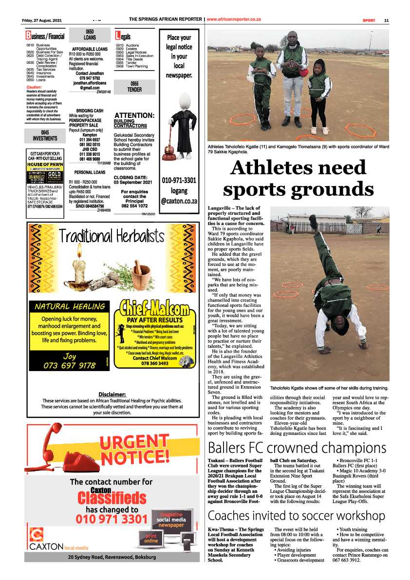 African Reporter 27 August 2021 page 11