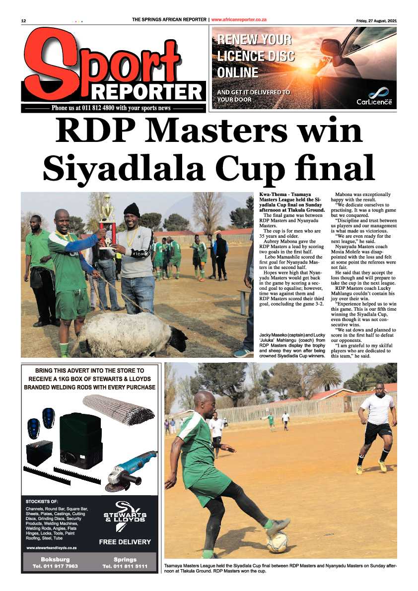 African Reporter 27 August 2021 page 12