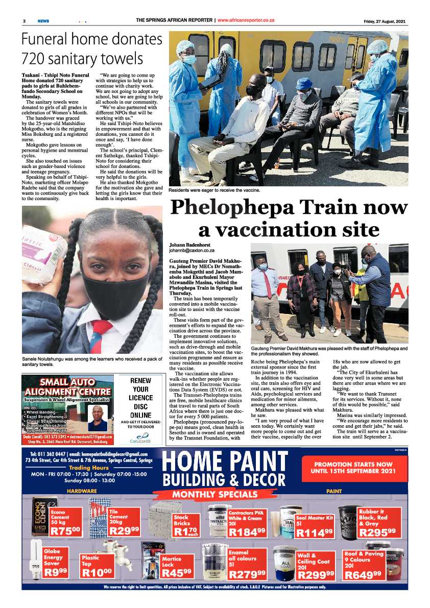 African Reporter 27 August 2021 page 2