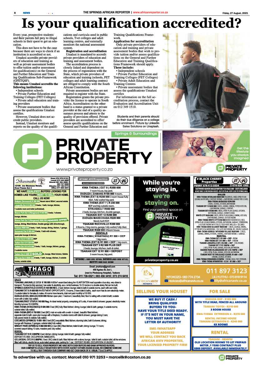 African Reporter 27 August 2021 page 8