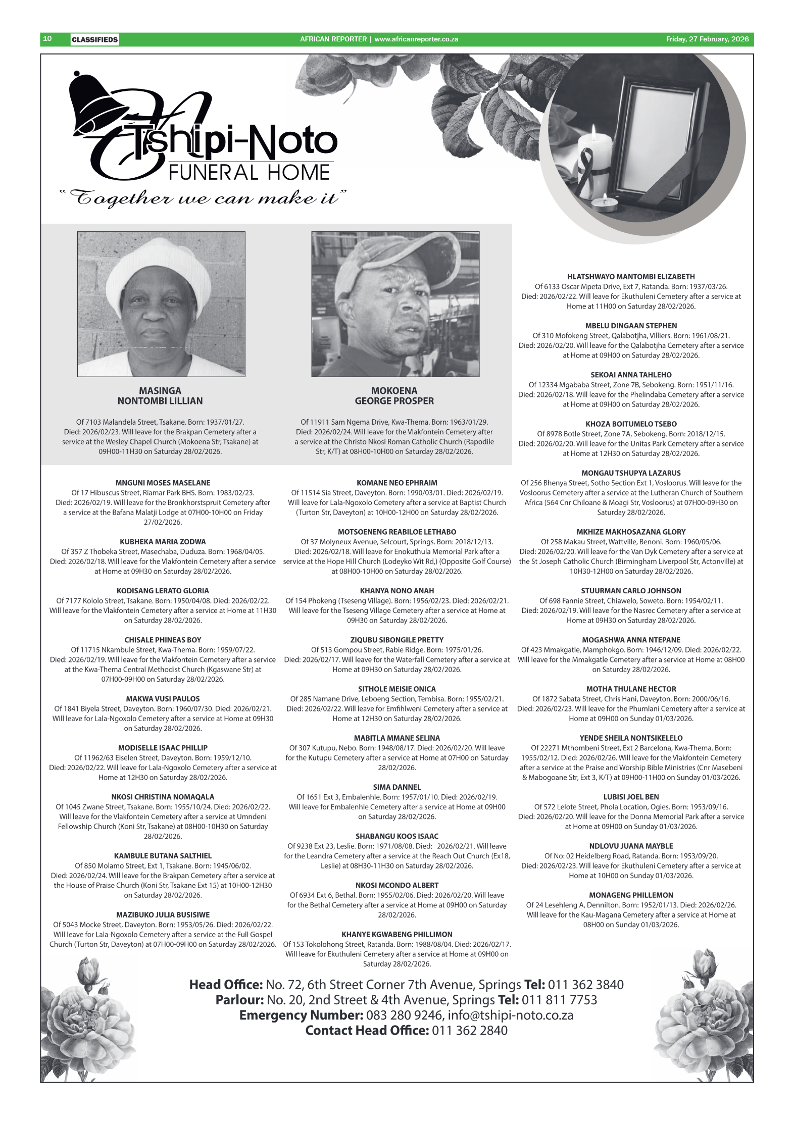 African Reporter 27 February 2026 page 10