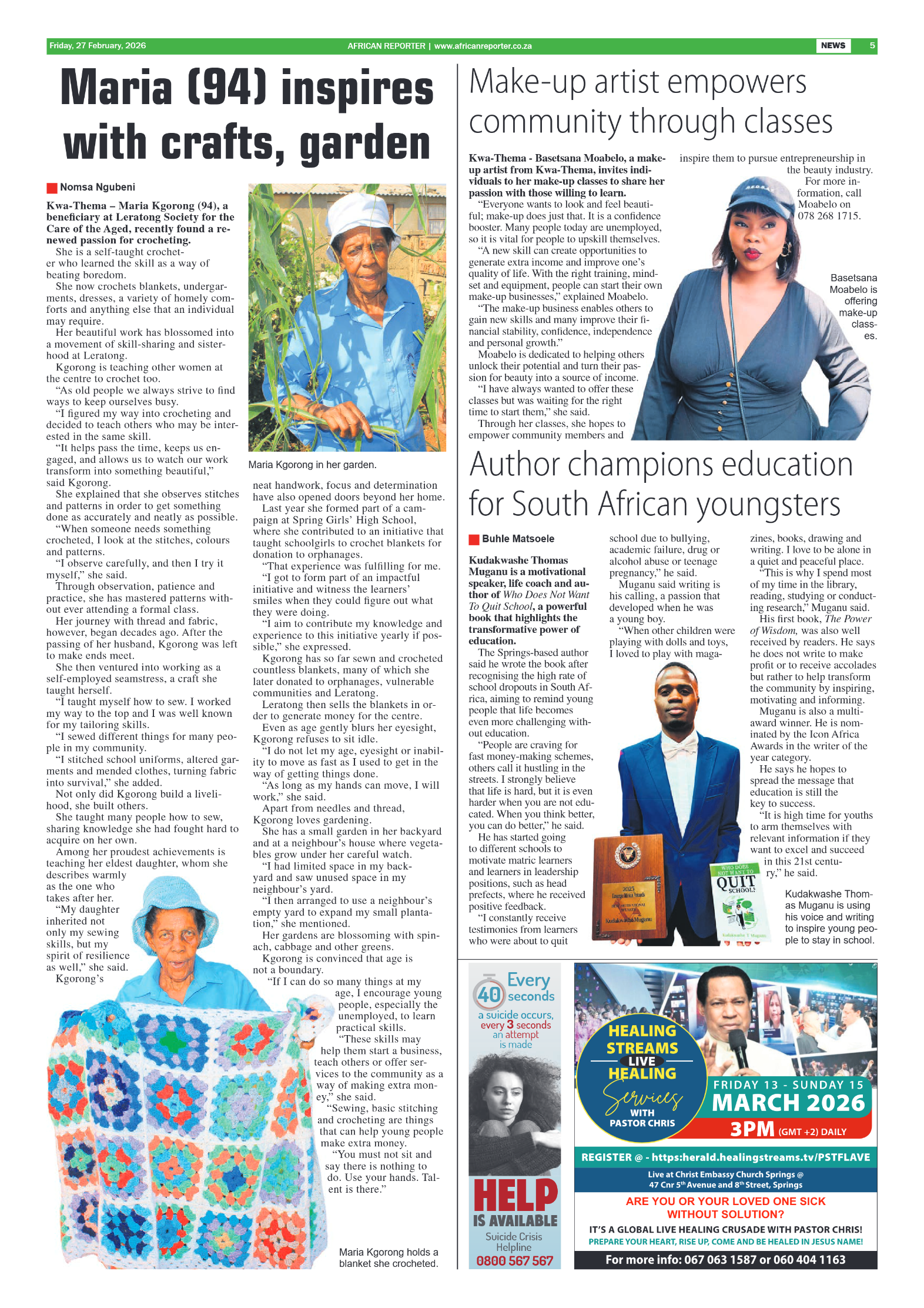 African Reporter 27 February 2026 page 5