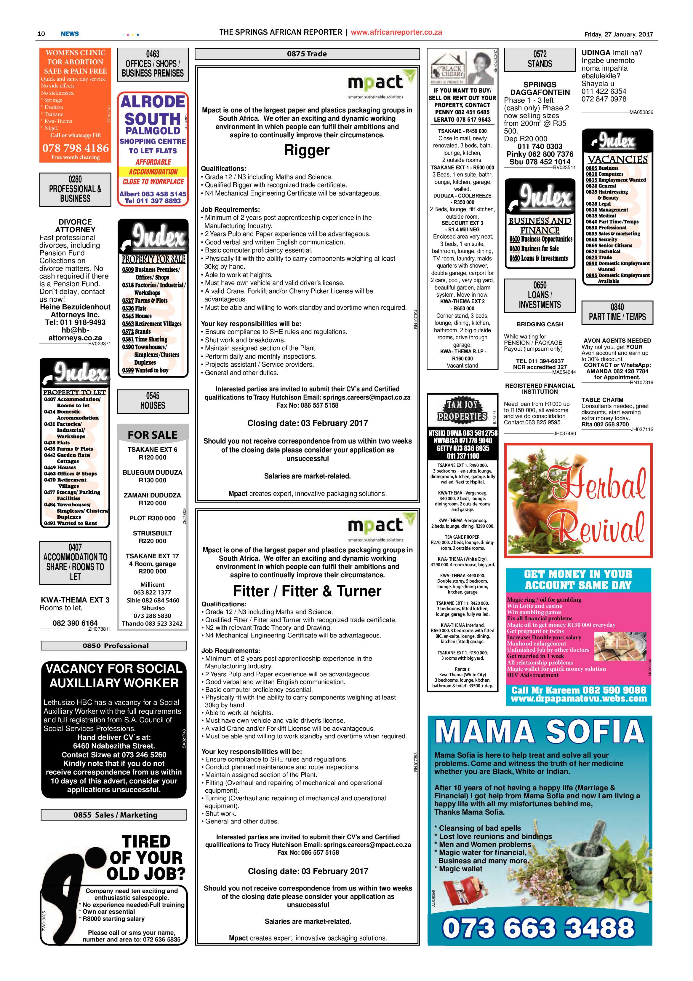 African Reporter 27 January 2017 page 10