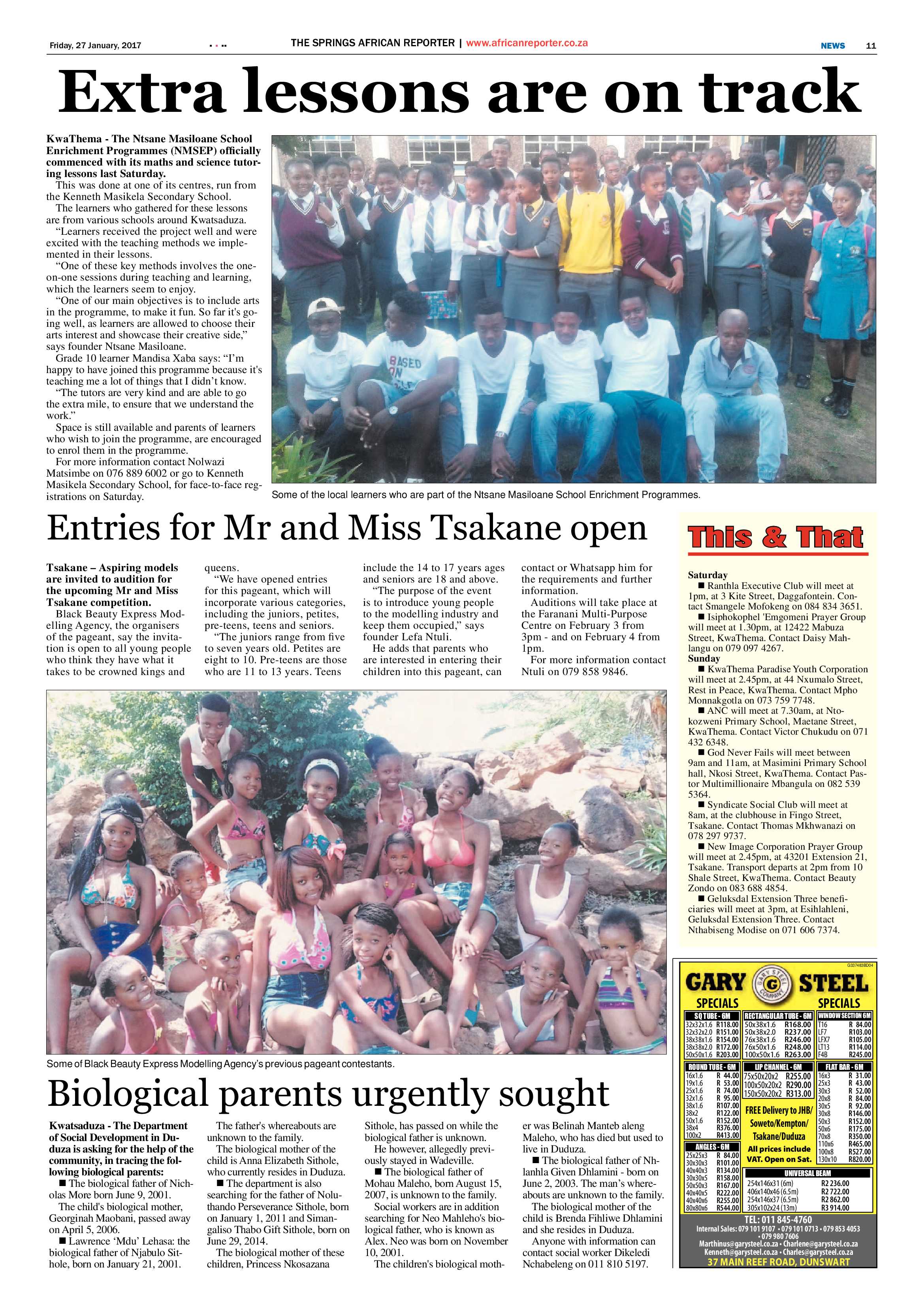 African Reporter 27 January 2017 page 11