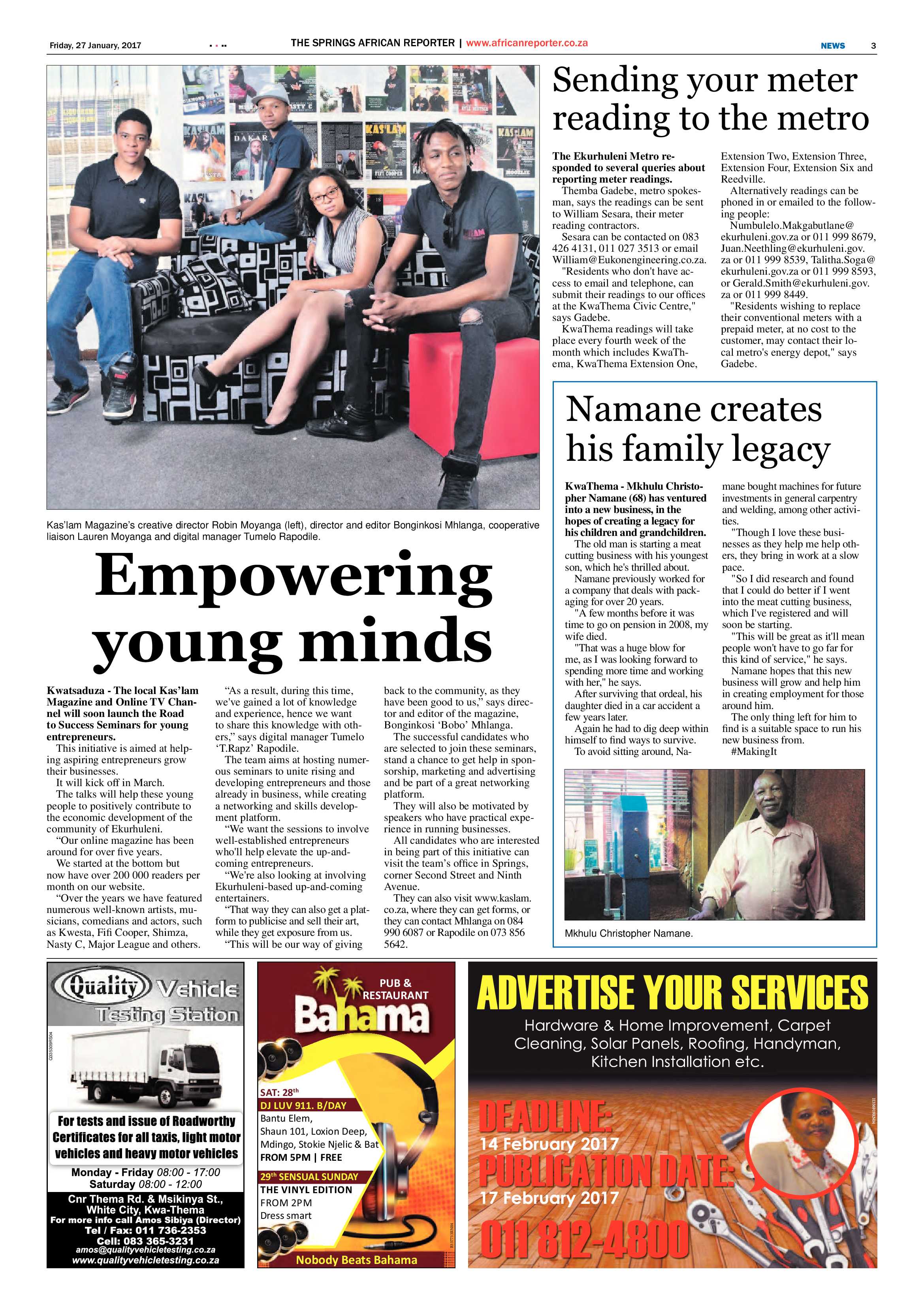 African Reporter 27 January 2017 page 3