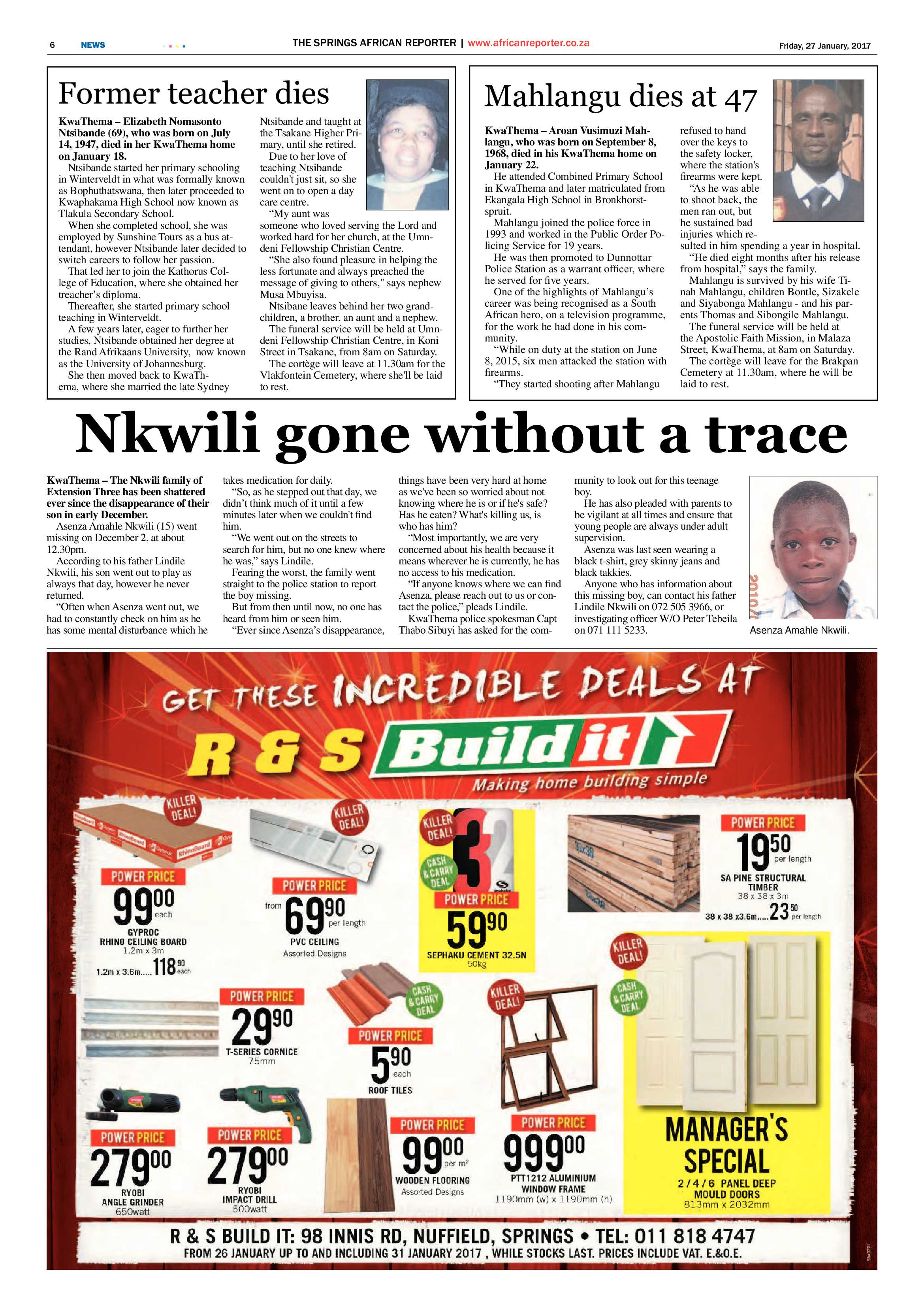 African Reporter 27 January 2017 page 6