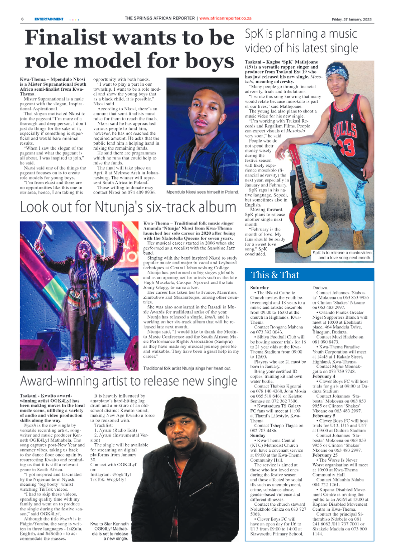 African Reporter 27 January 2023 page 6