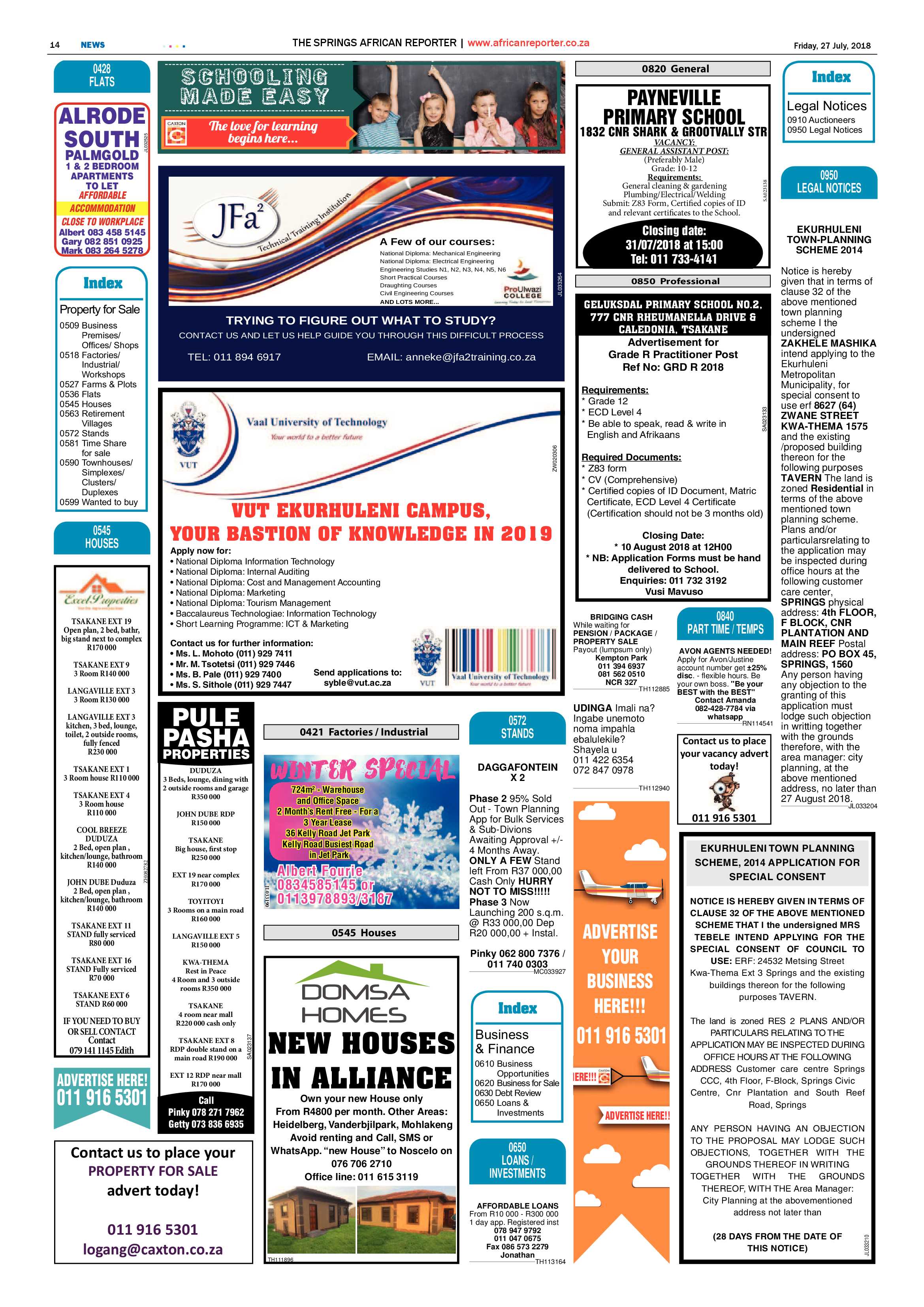 African Reporter 27 July 2018 page 14