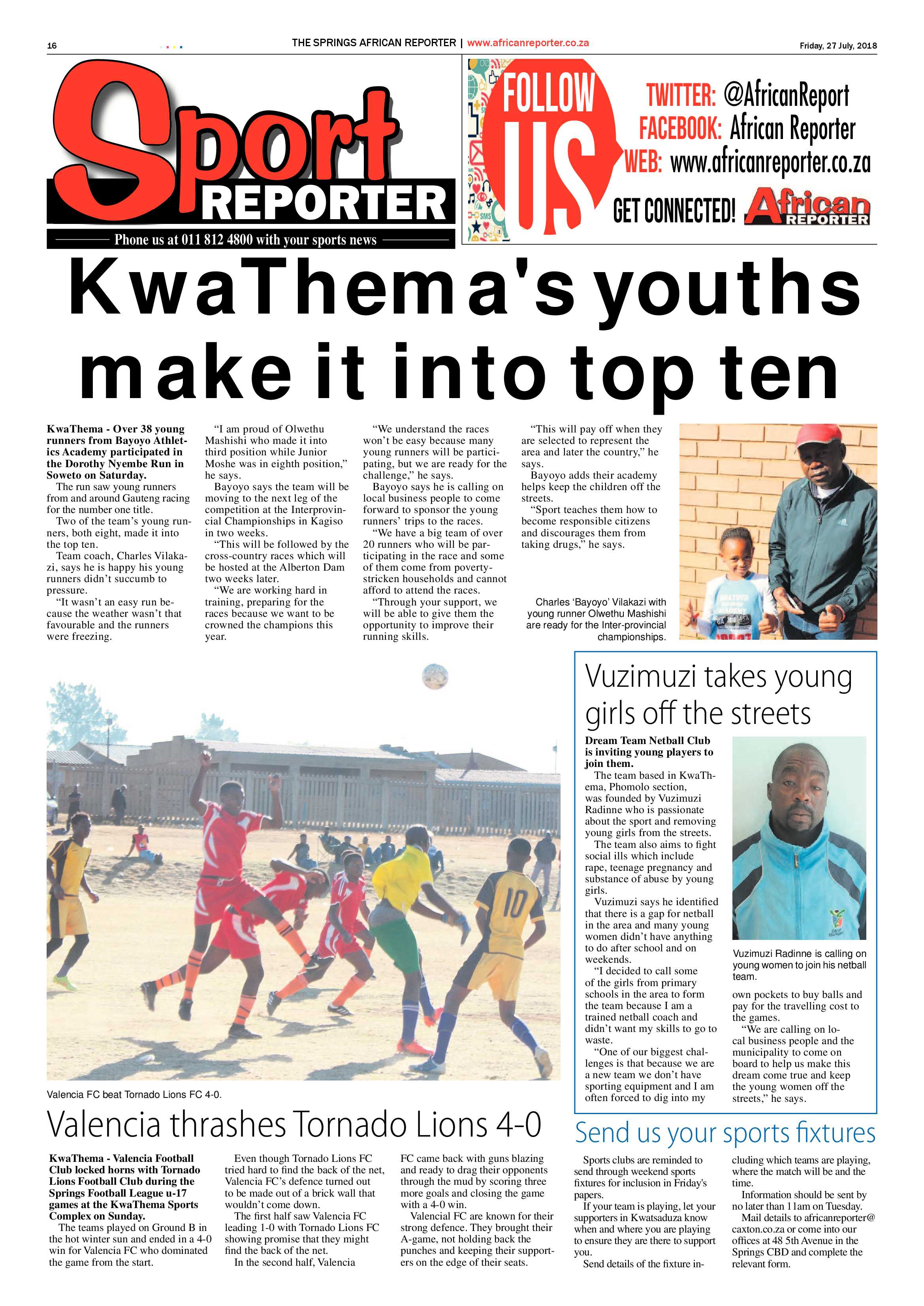 African Reporter 27 July 2018 page 16