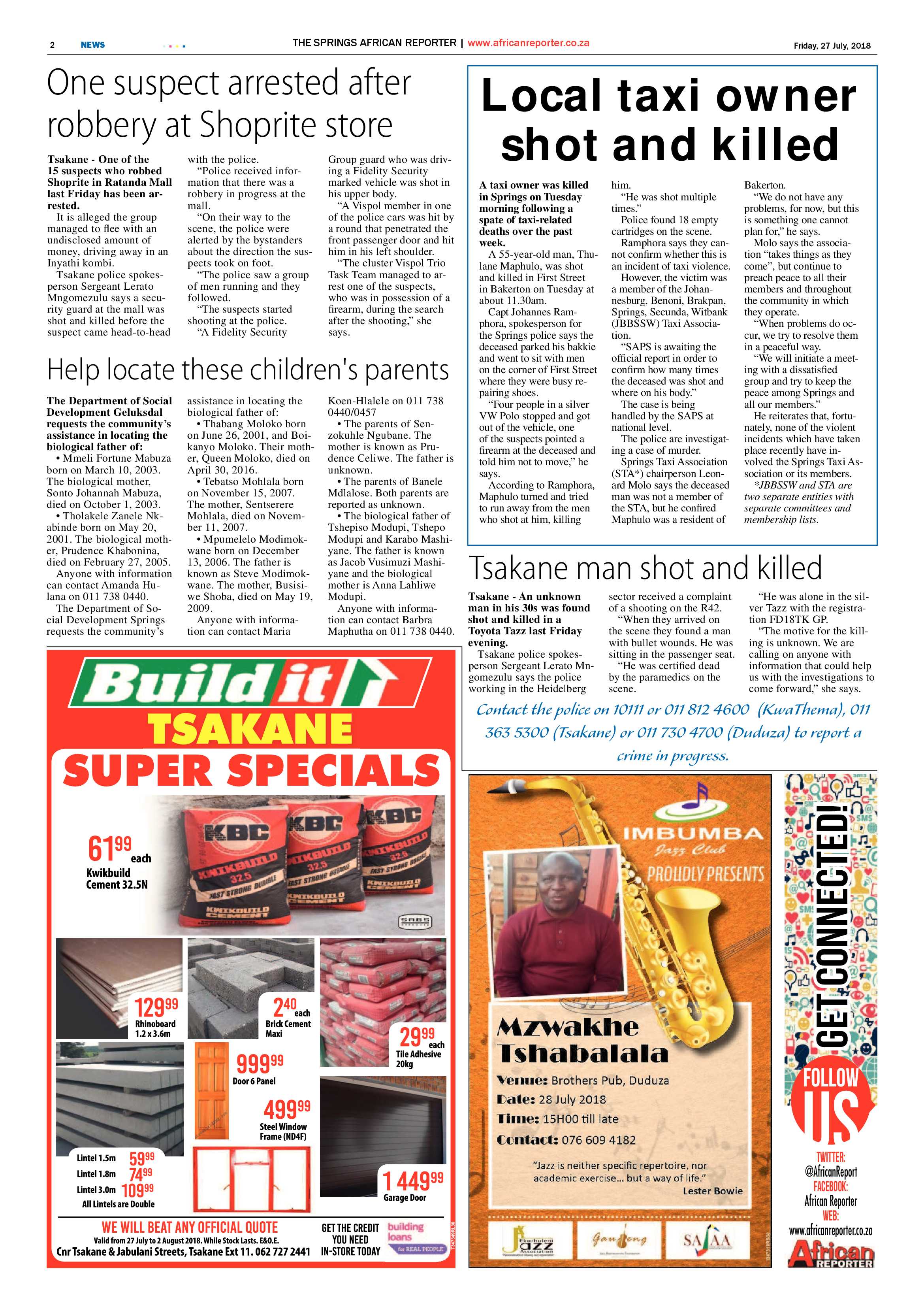 African Reporter 27 July 2018 page 2