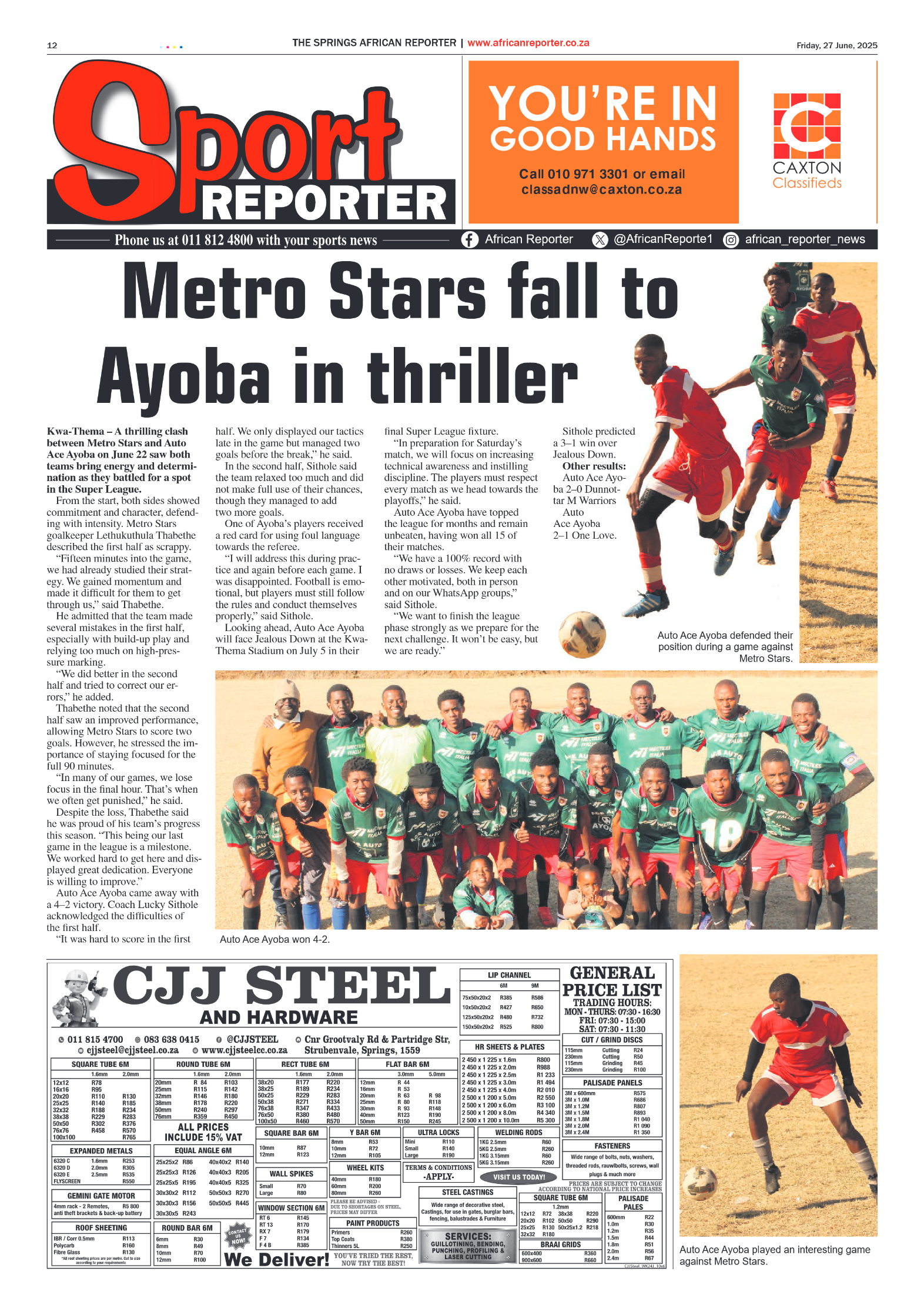 African Reporter 27 June 2025 page 12