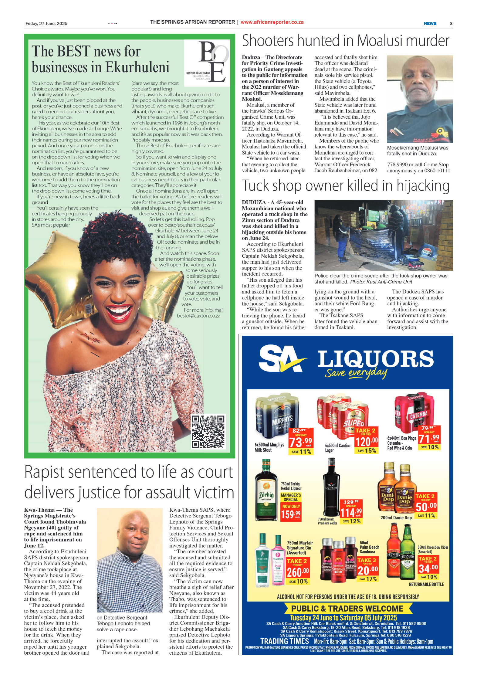 African Reporter 27 June 2025 page 3