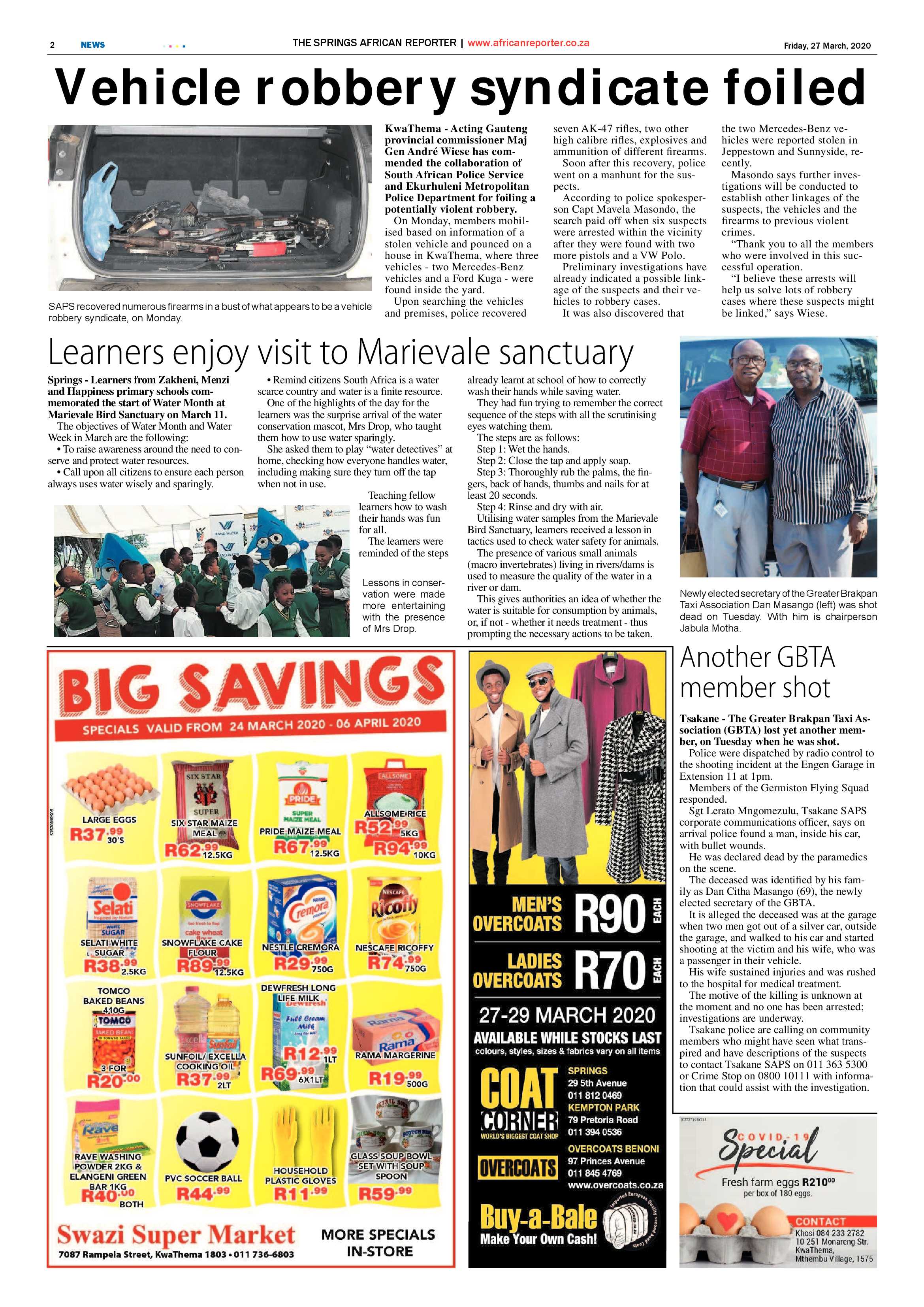 African Reporter 27 March 2020 page 2