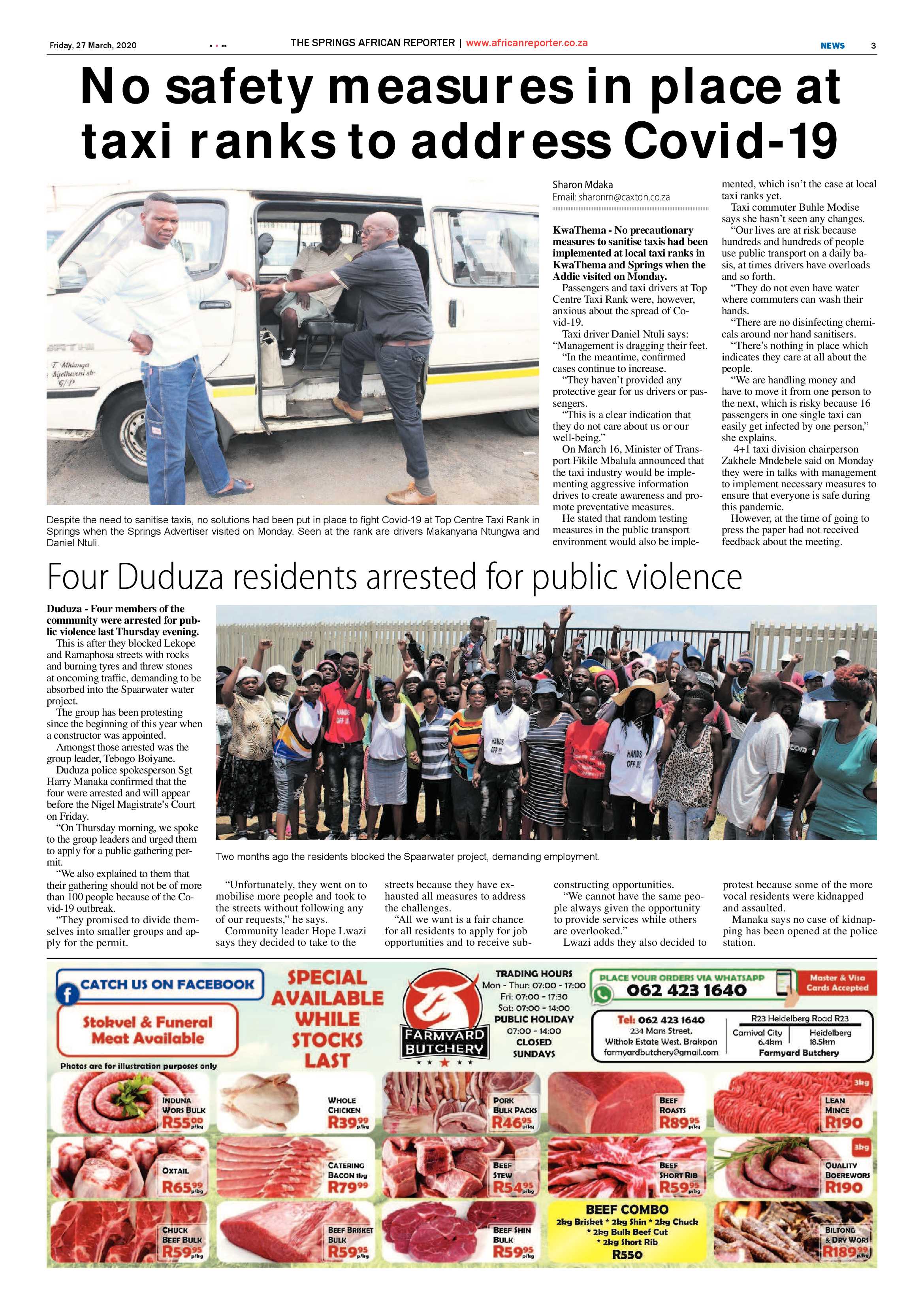 African Reporter 27 March 2020 page 3