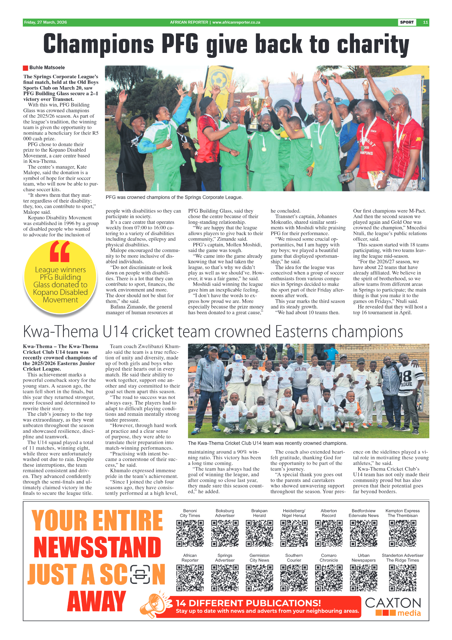 African Reporter 27 March 2026 page 11