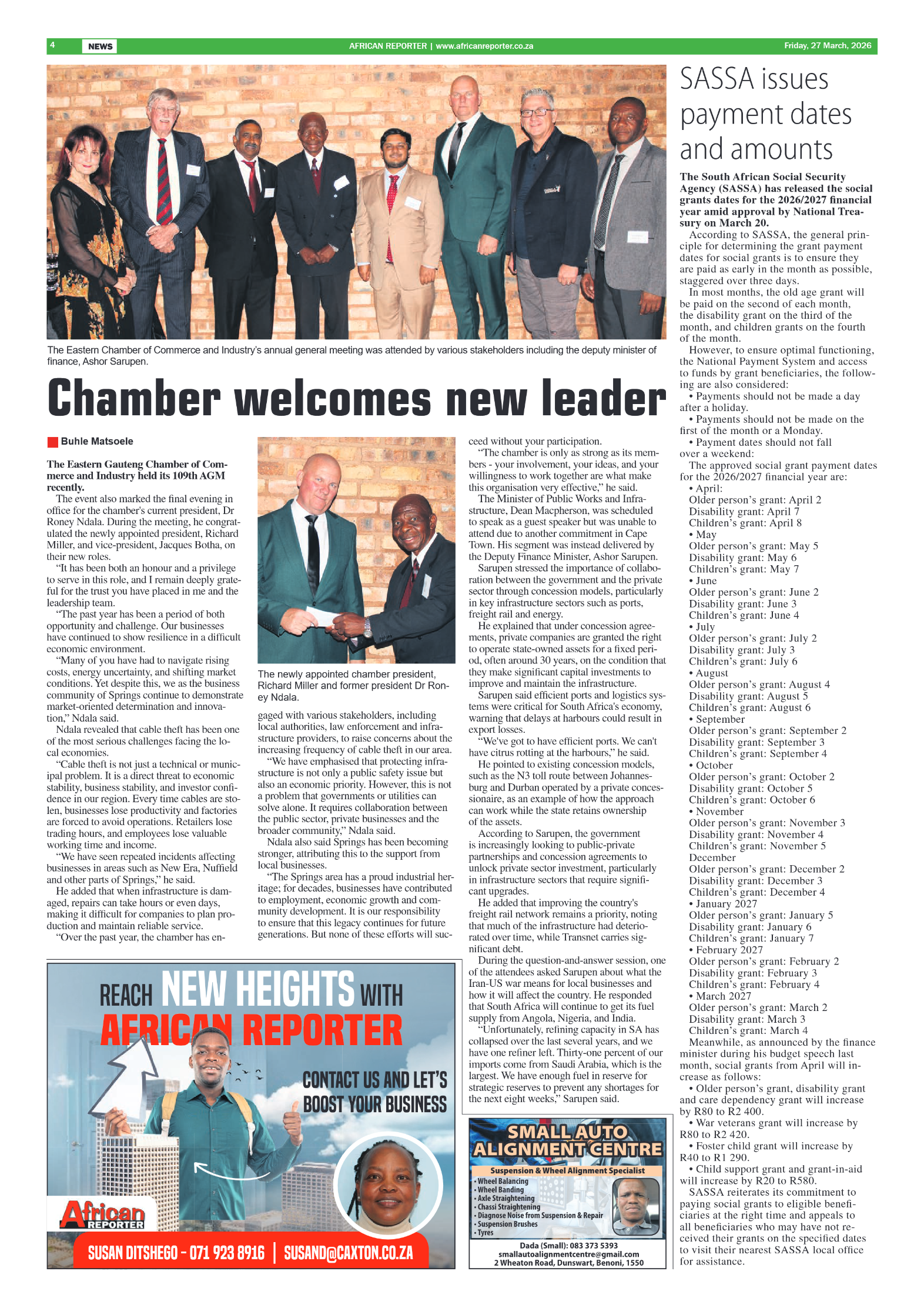 African Reporter 27 March 2026 page 4