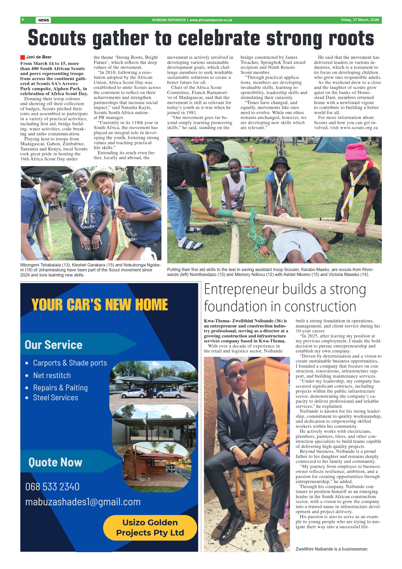 African Reporter 27 March 2026 page 6