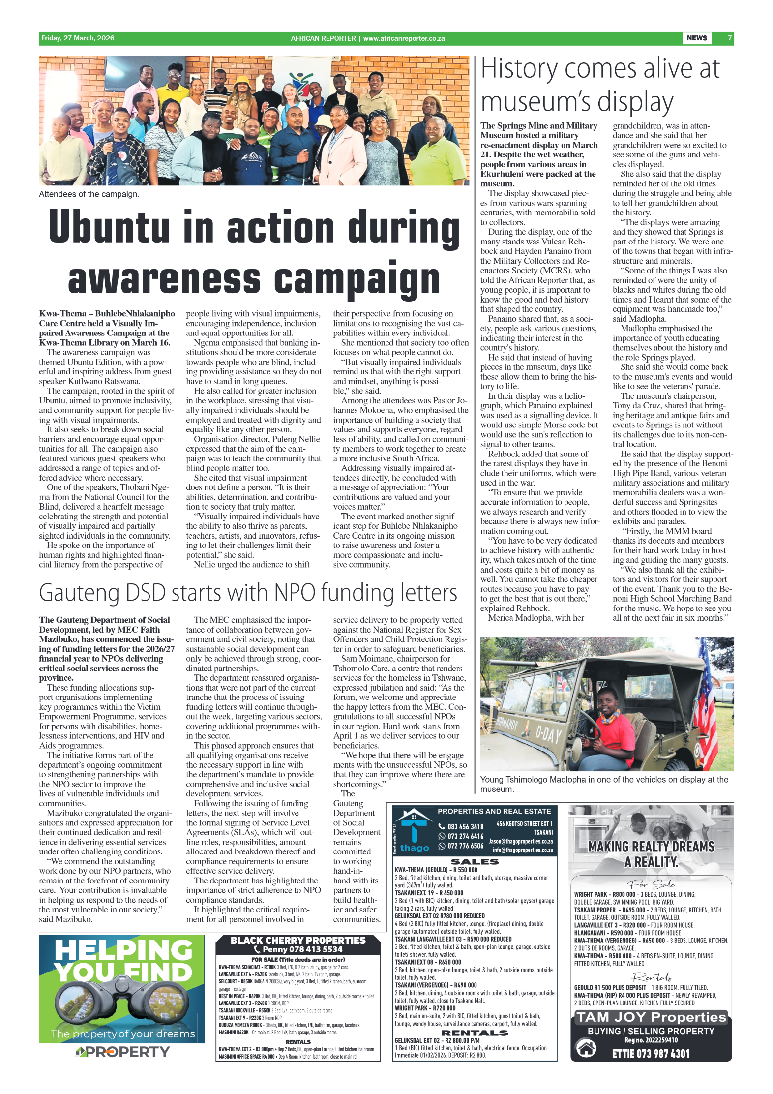 African Reporter 27 March 2026 page 7
