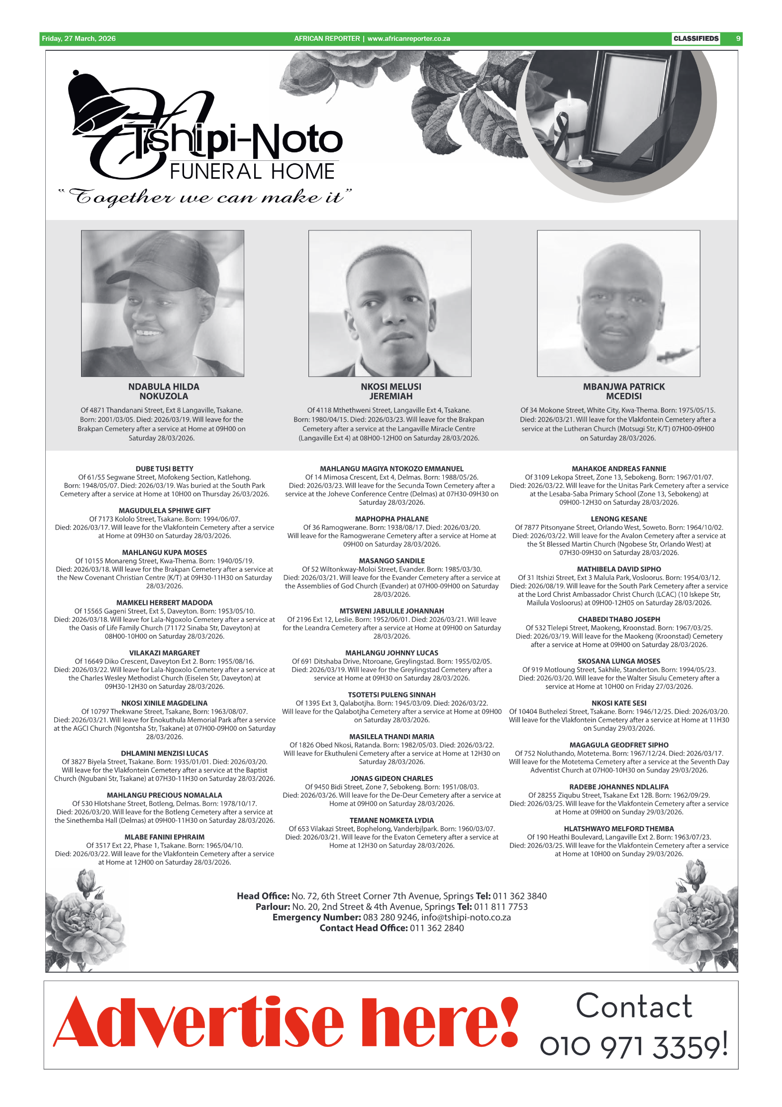 African Reporter 27 March 2026 page 9