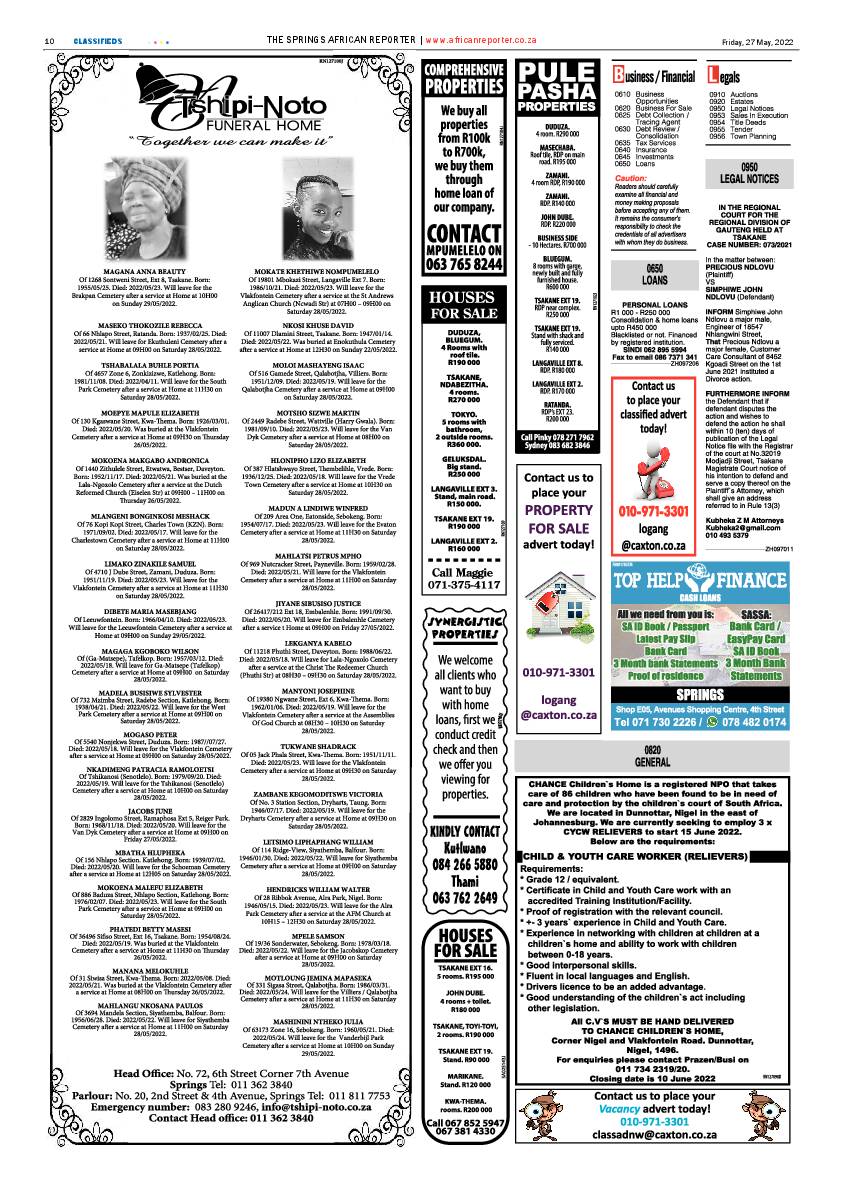 African Reporter 27 May 2022 page 10