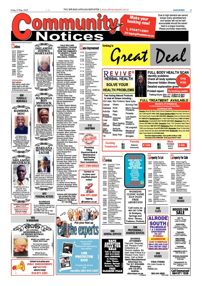 African Reporter 27 May 2022 page 9