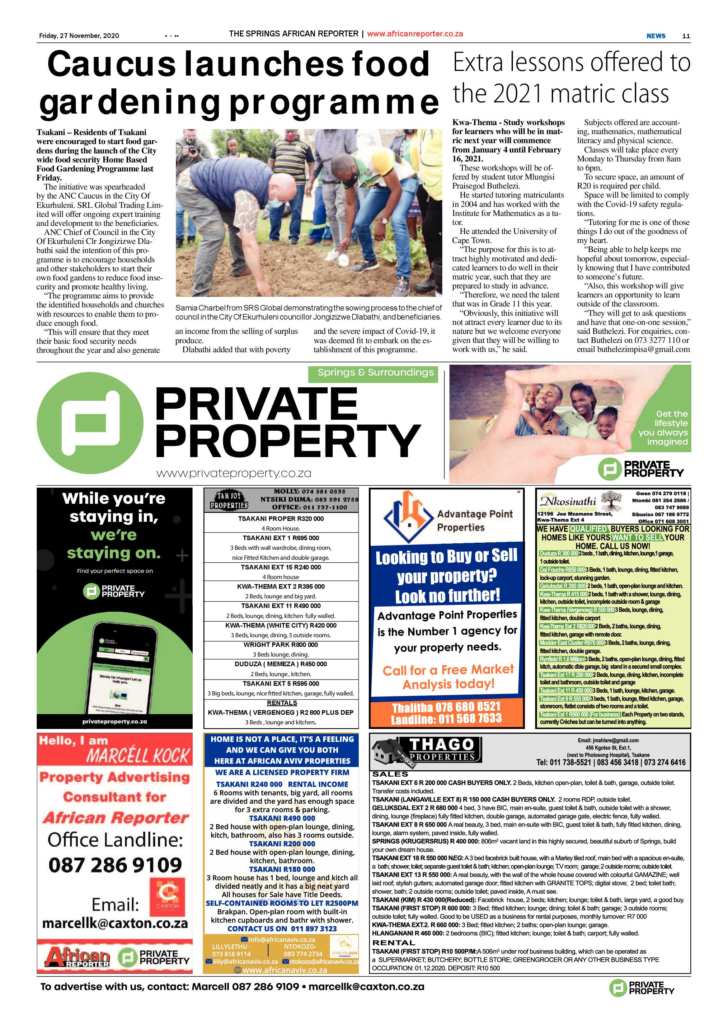 African Reporter 27 November 2020 page 11