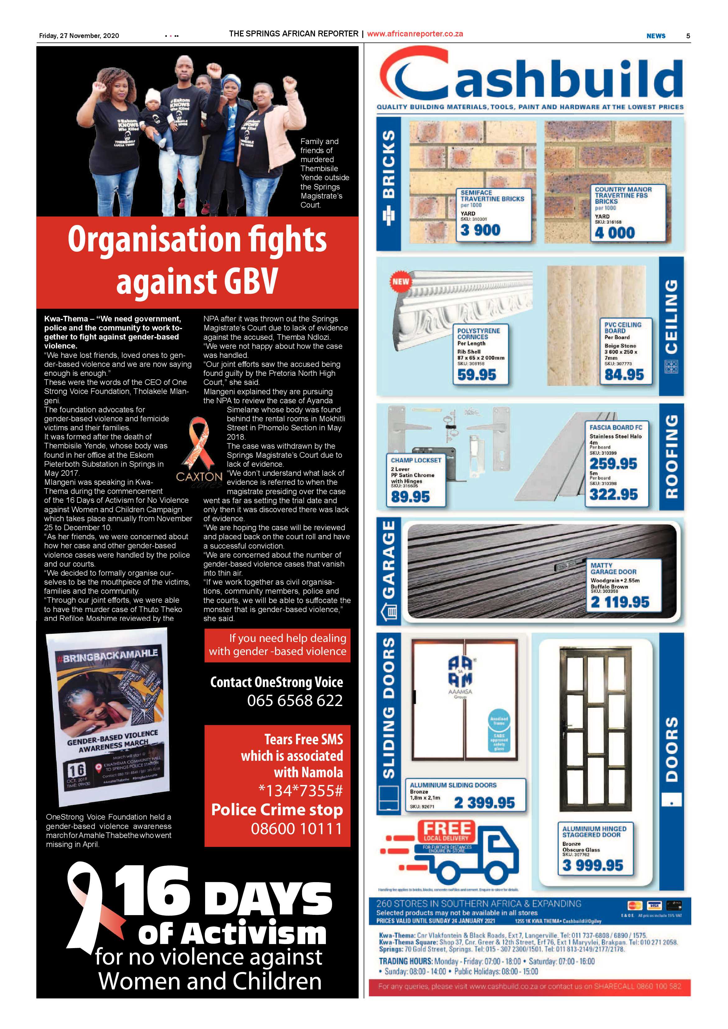 African Reporter 27 November 2020 page 5