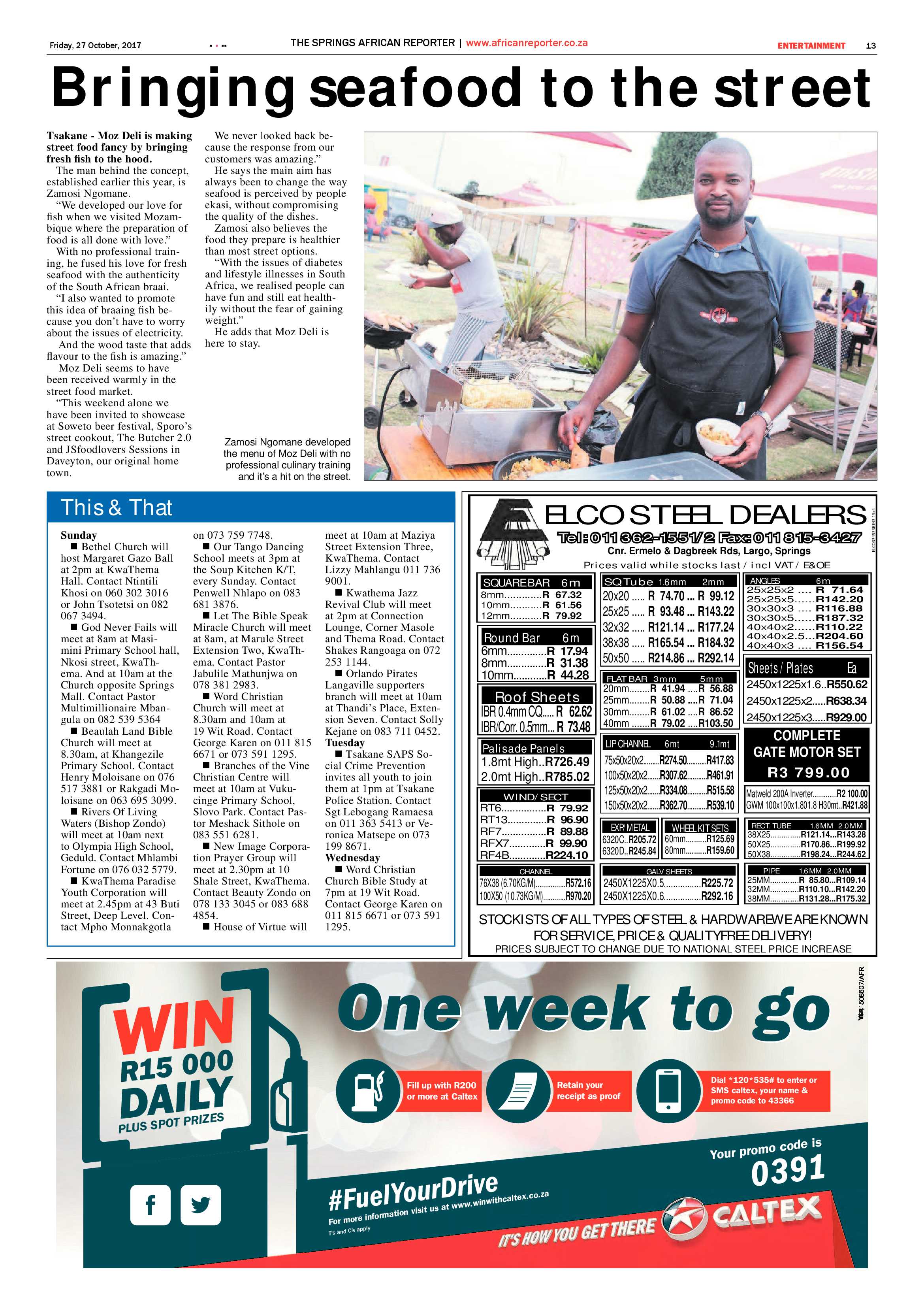 African Reporter 27 October 2017 page 13