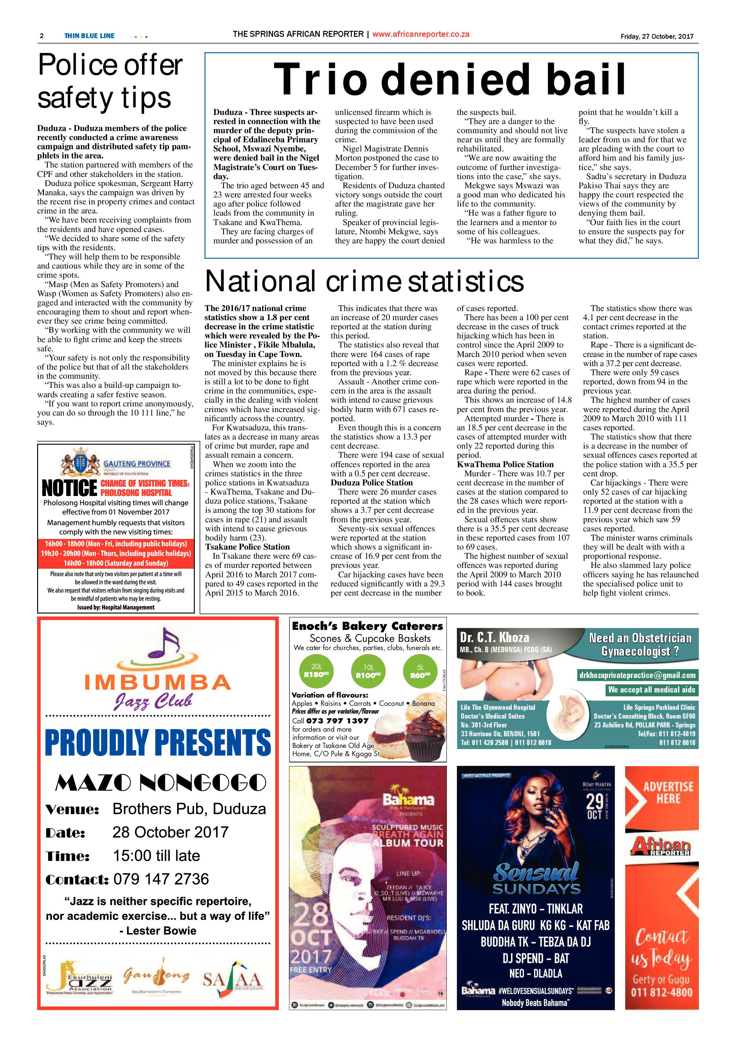 African Reporter 27 October 2017 page 2