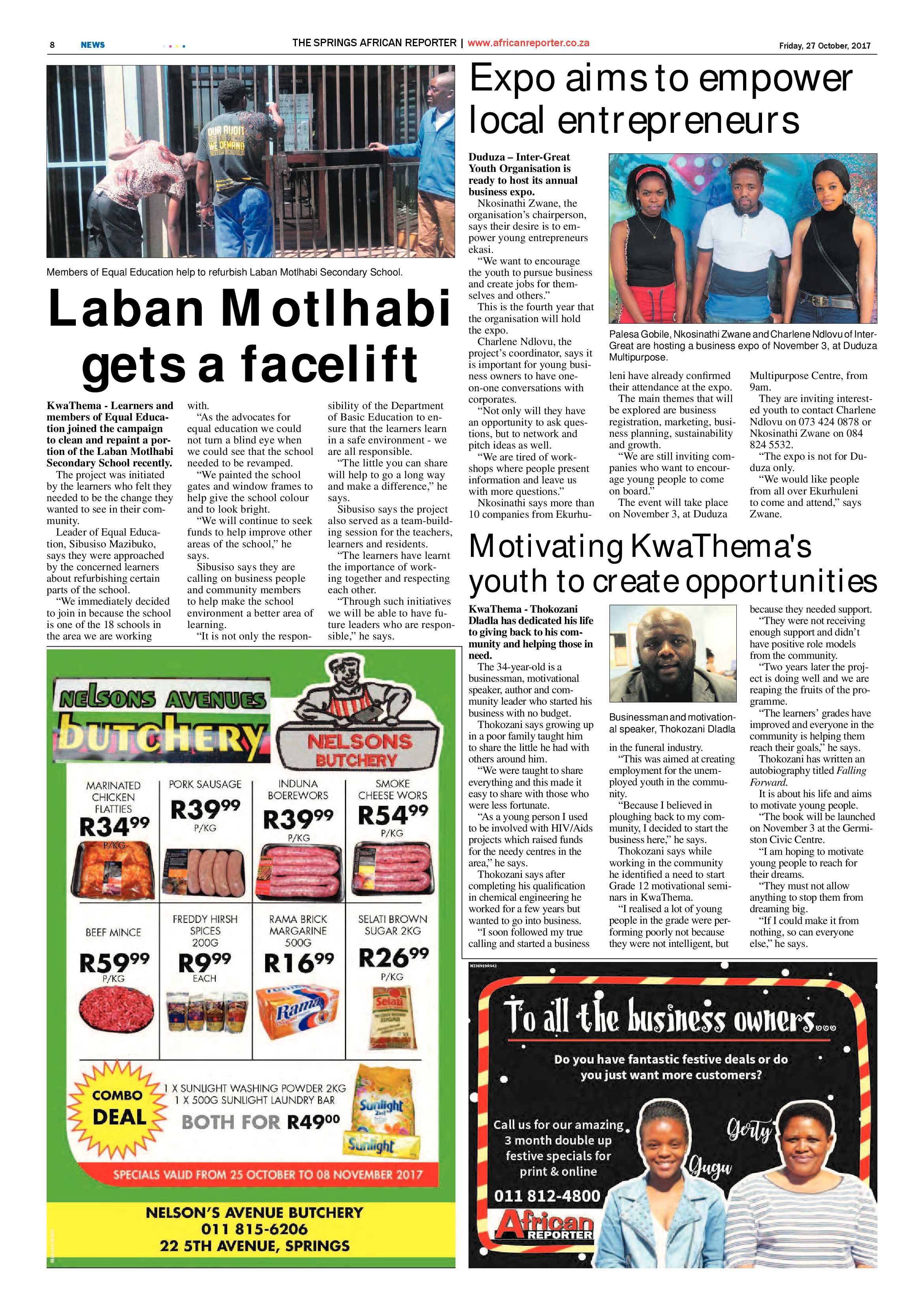 African Reporter 27 October 2017 page 8