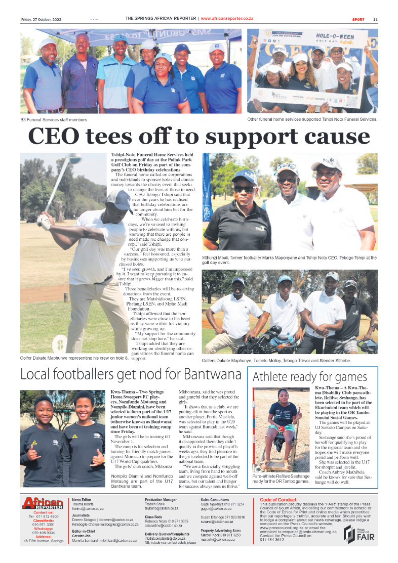 African Reporter 27 October 2023 page 11