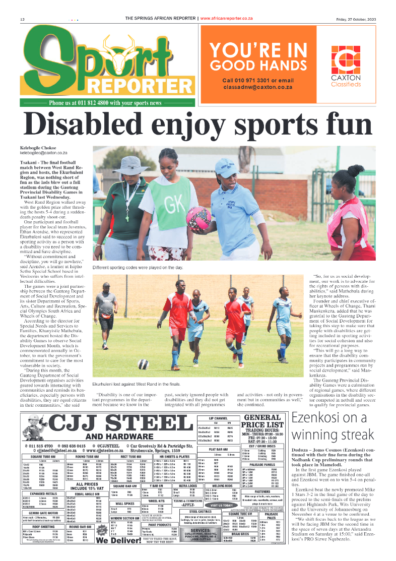 African Reporter 27 October 2023 page 12
