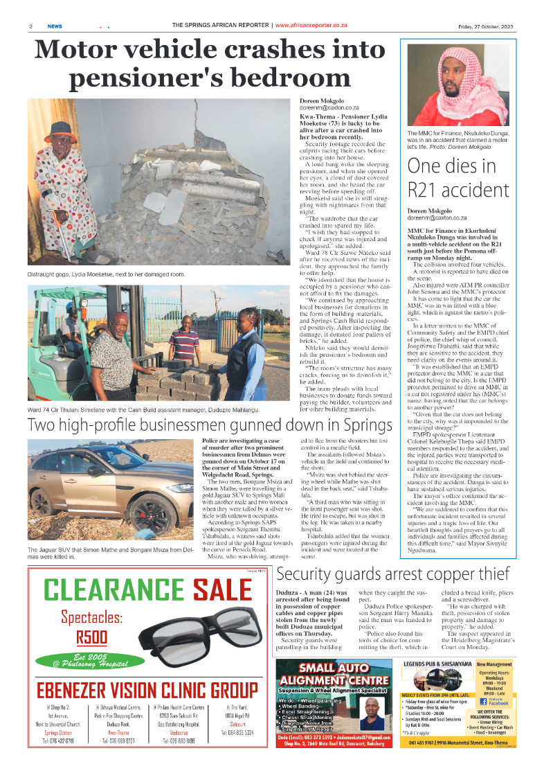 African Reporter 27 October 2023 page 2