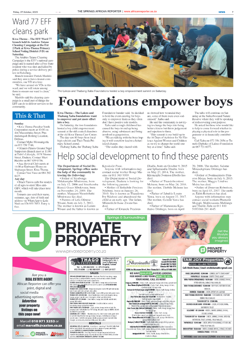 African Reporter 27 October 2023 page 7