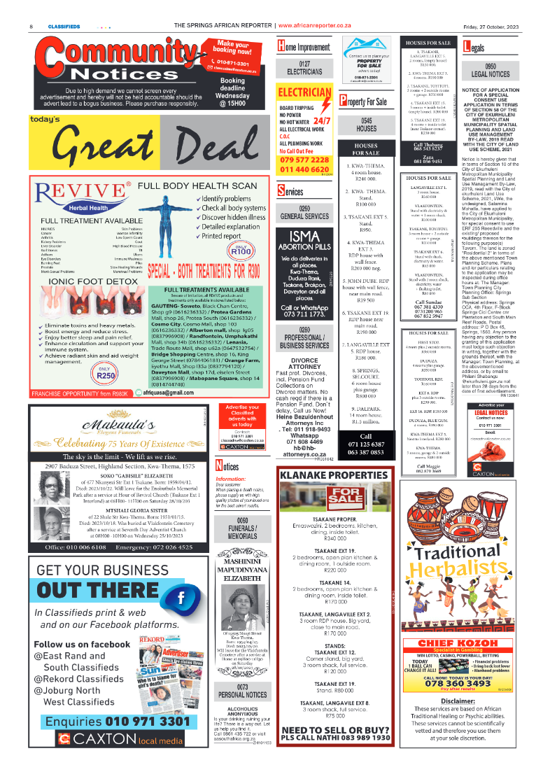African Reporter 27 October 2023 page 8