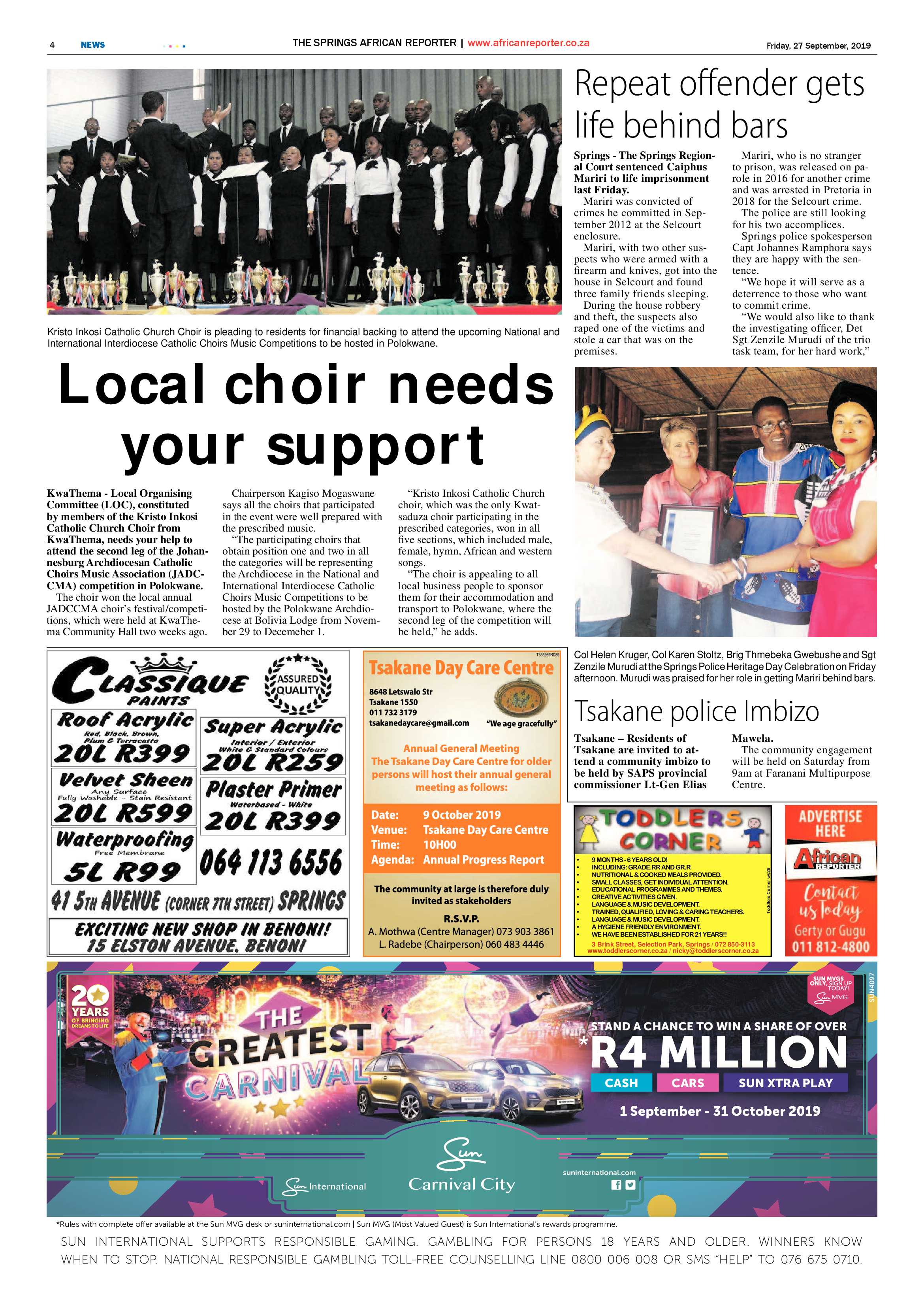 African Reporter 27 September 2019 page 4