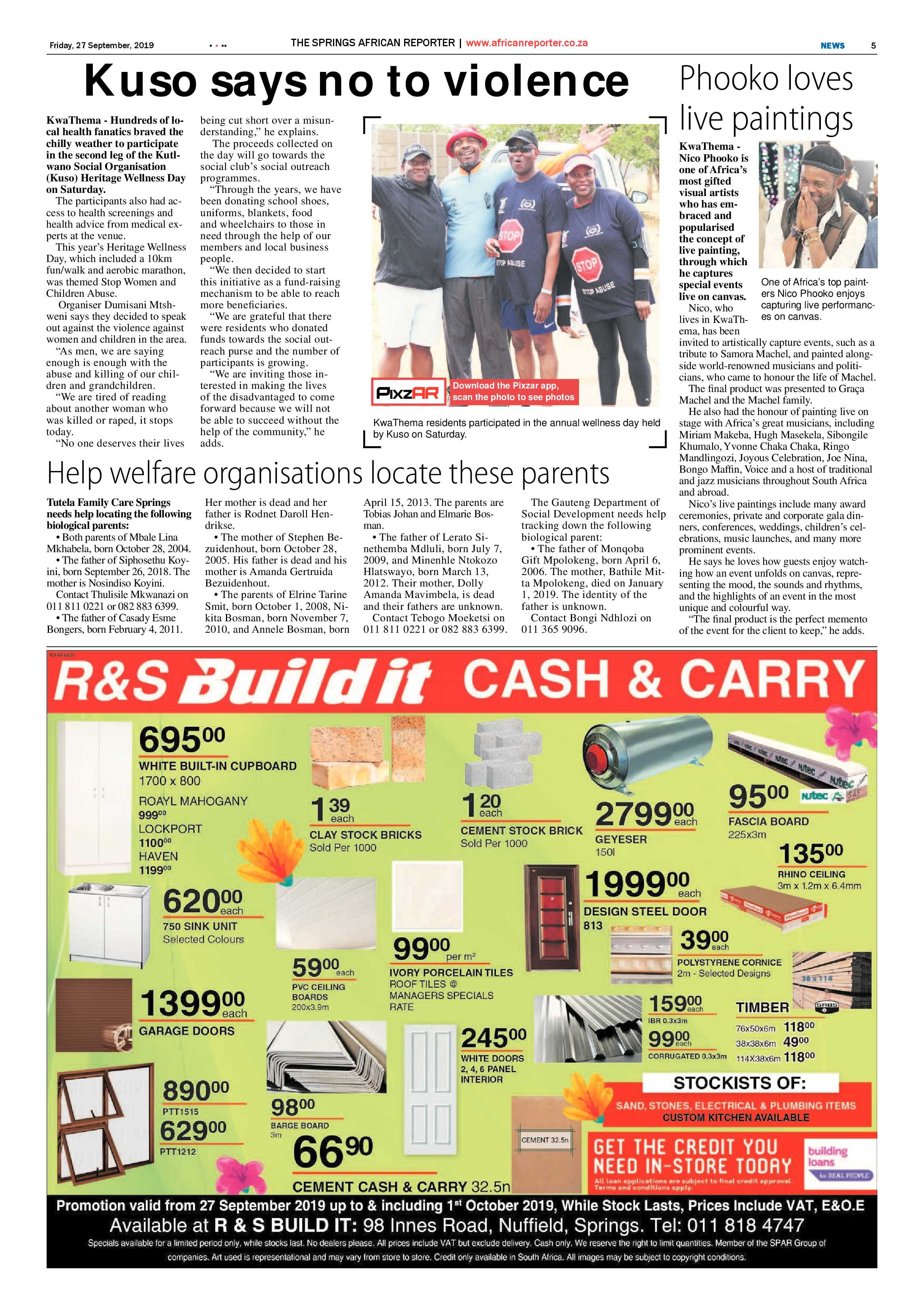 African Reporter 27 September 2019 page 5