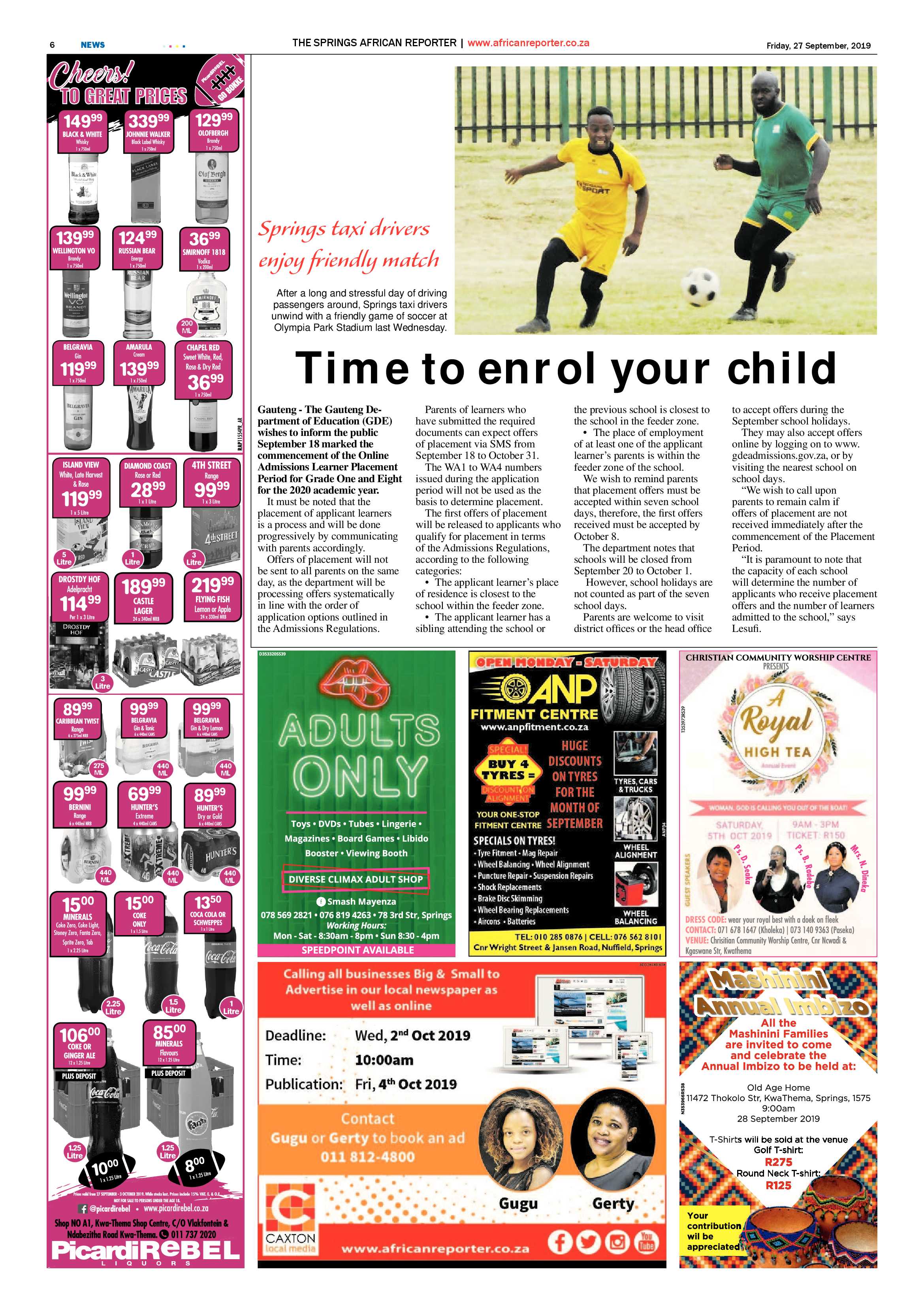 African Reporter 27 September 2019 page 6