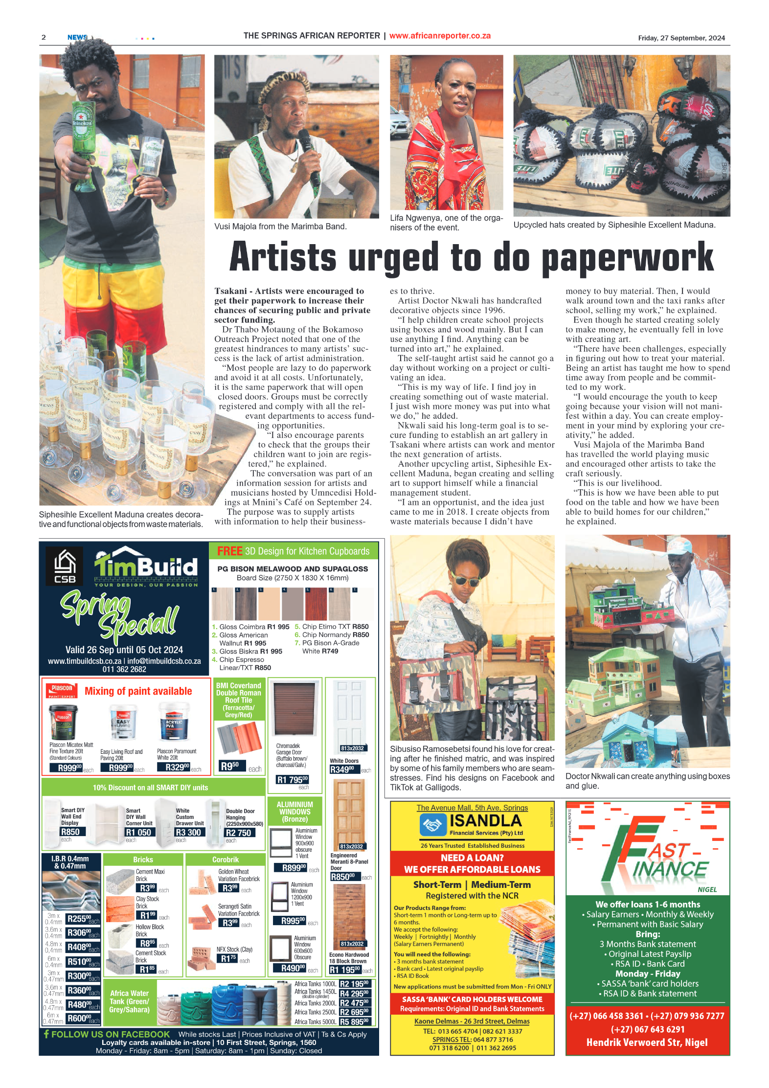 African Reporter 27 September 2024 page 2