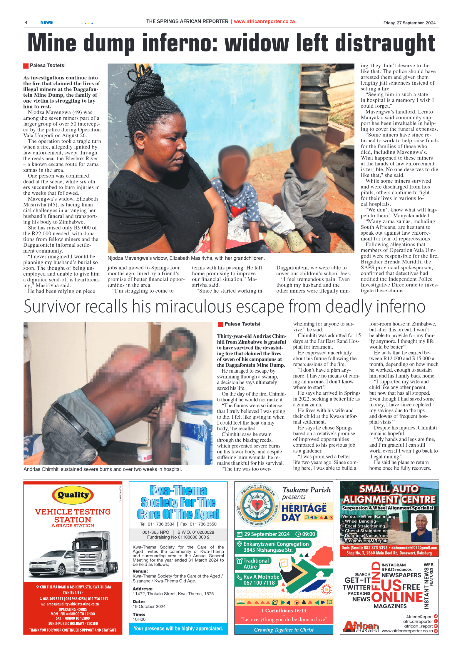 African Reporter 27 September 2024 page 4
