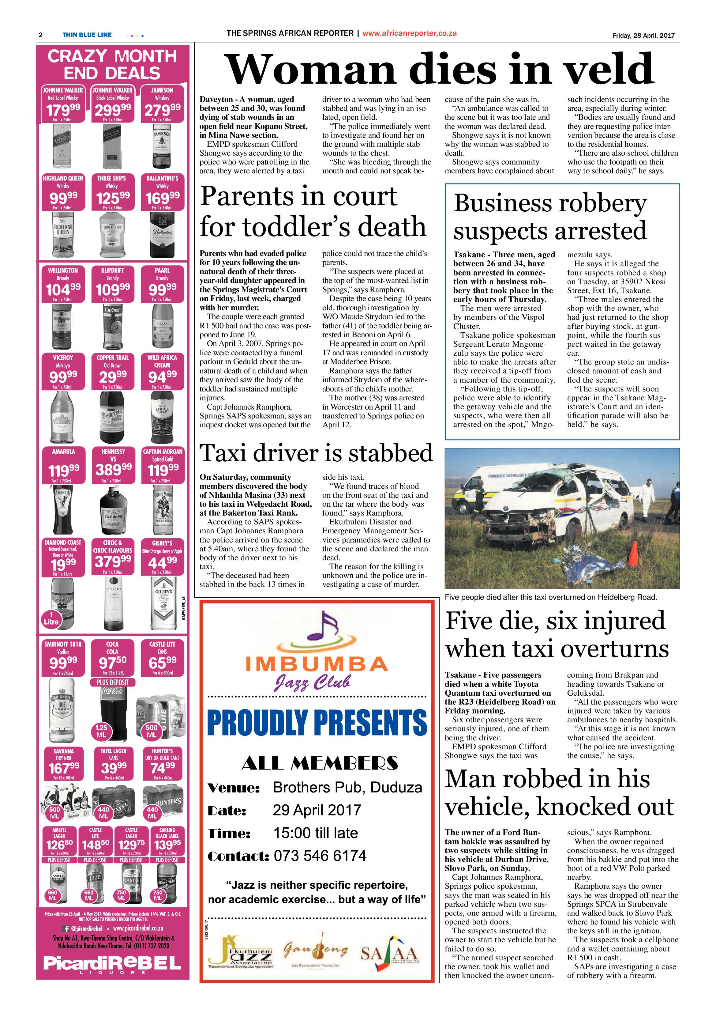 African Reporter 28 April 2017 page 2