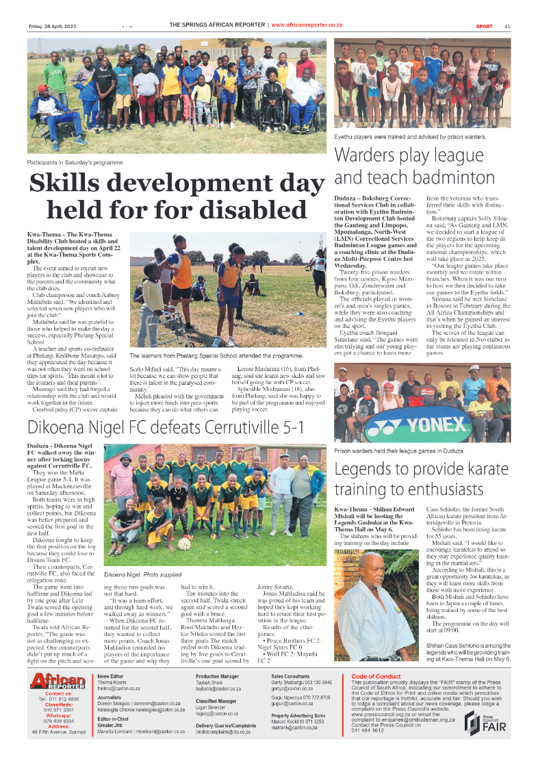 African Reporter 28 April 2023 page 11