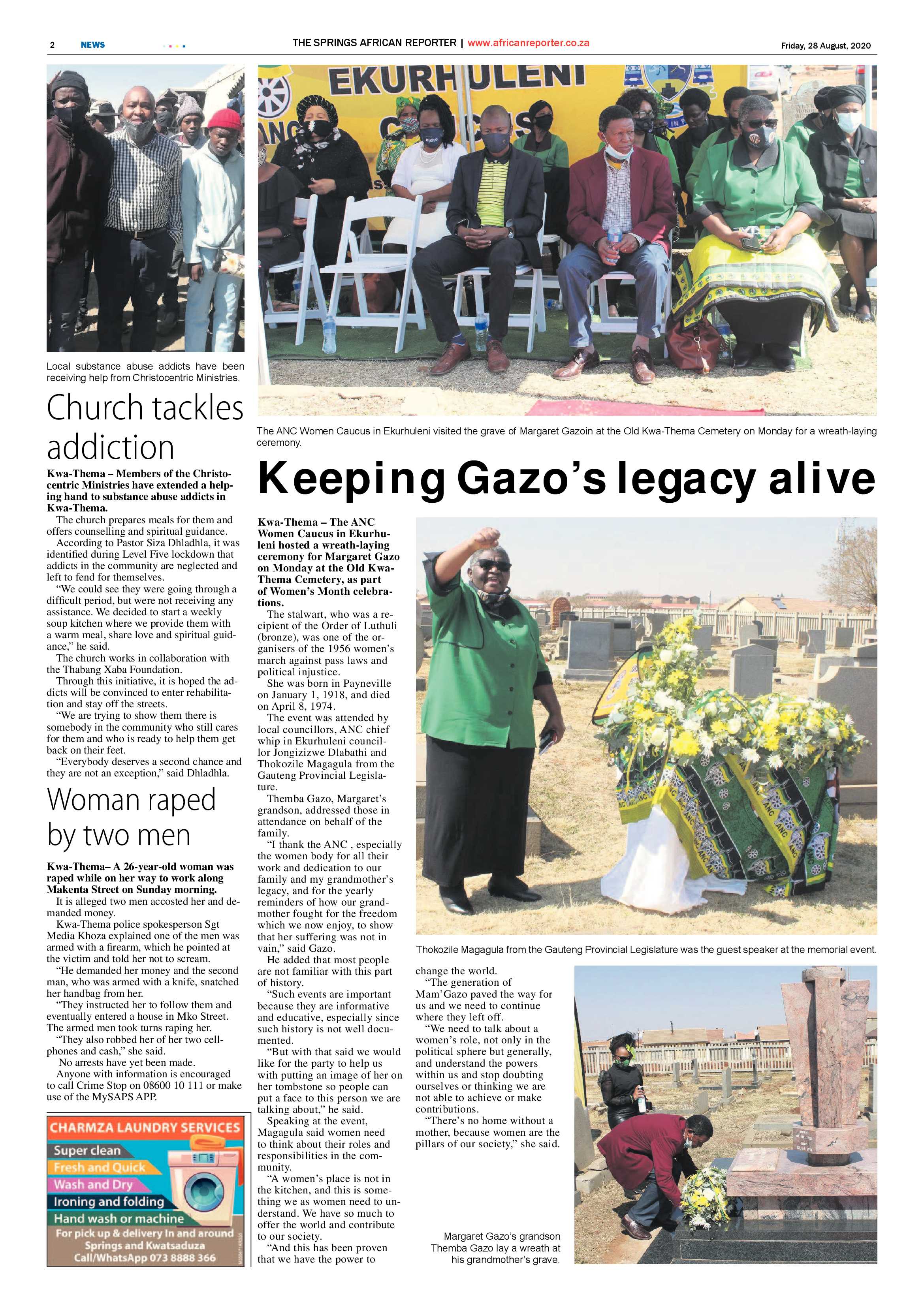 African Reporter 28 August 2020 page 2