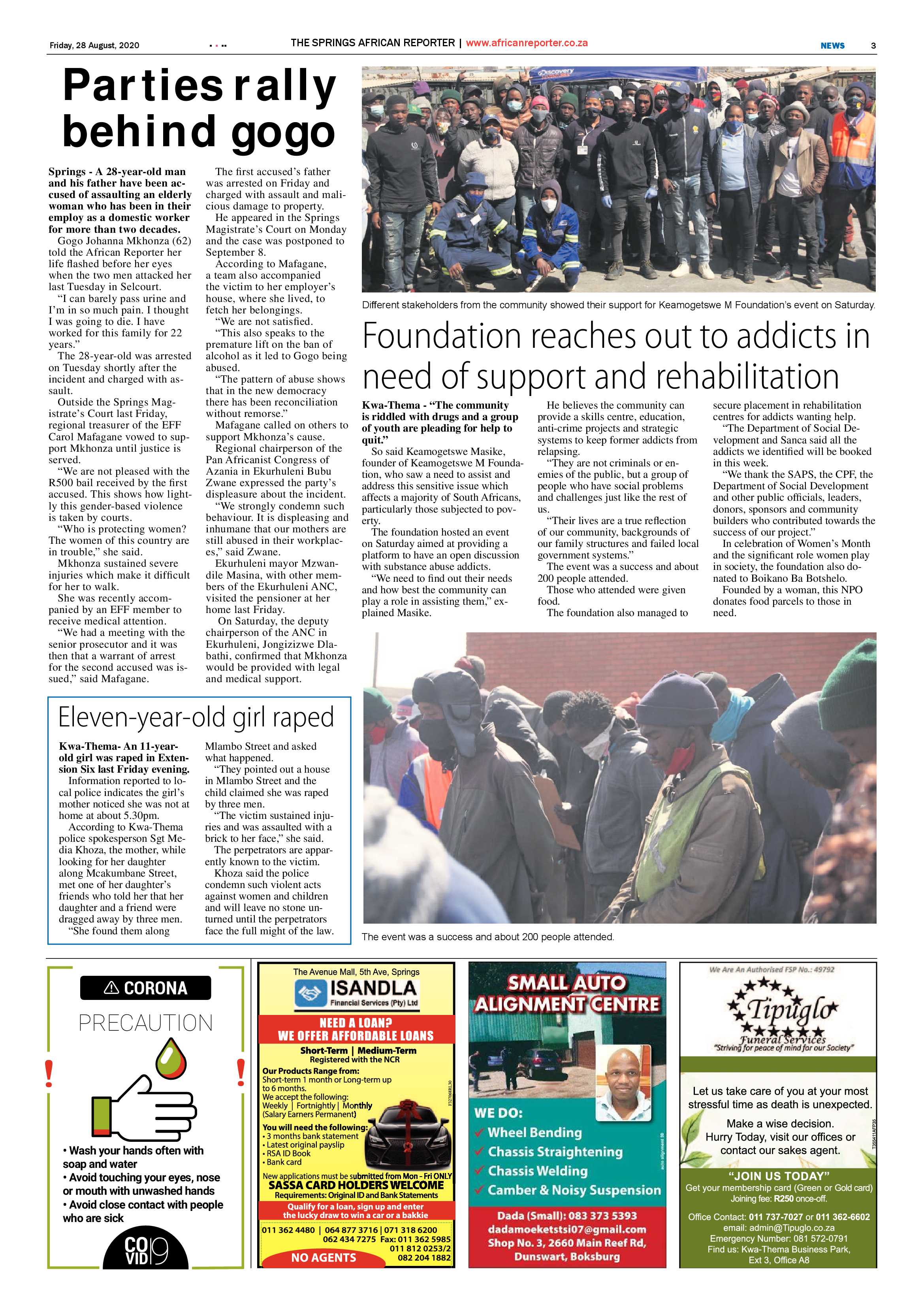 African Reporter 28 August 2020 page 3