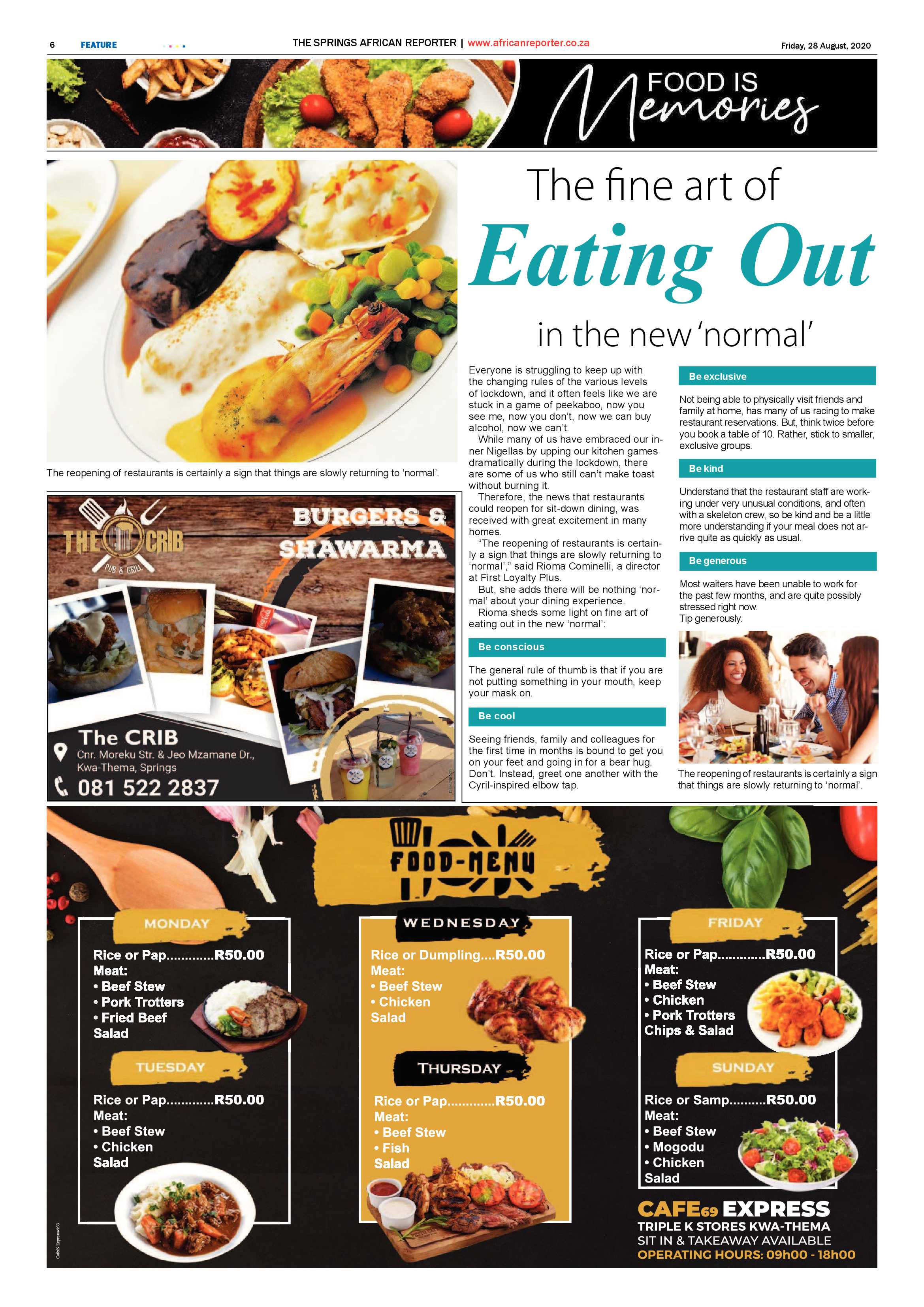 African Reporter 28 August 2020 page 6